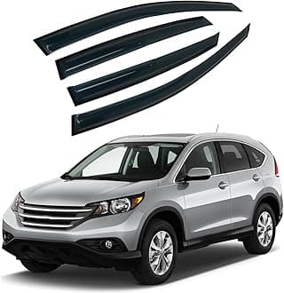 4PCS Rain Guards Window Visors Wind Deflector Fits for 2012-2016 Honda CR-V (CRV) SUV, Front & Rear Vent Visors, Outside Mount Vent Shade Shield 2013 2014 2015