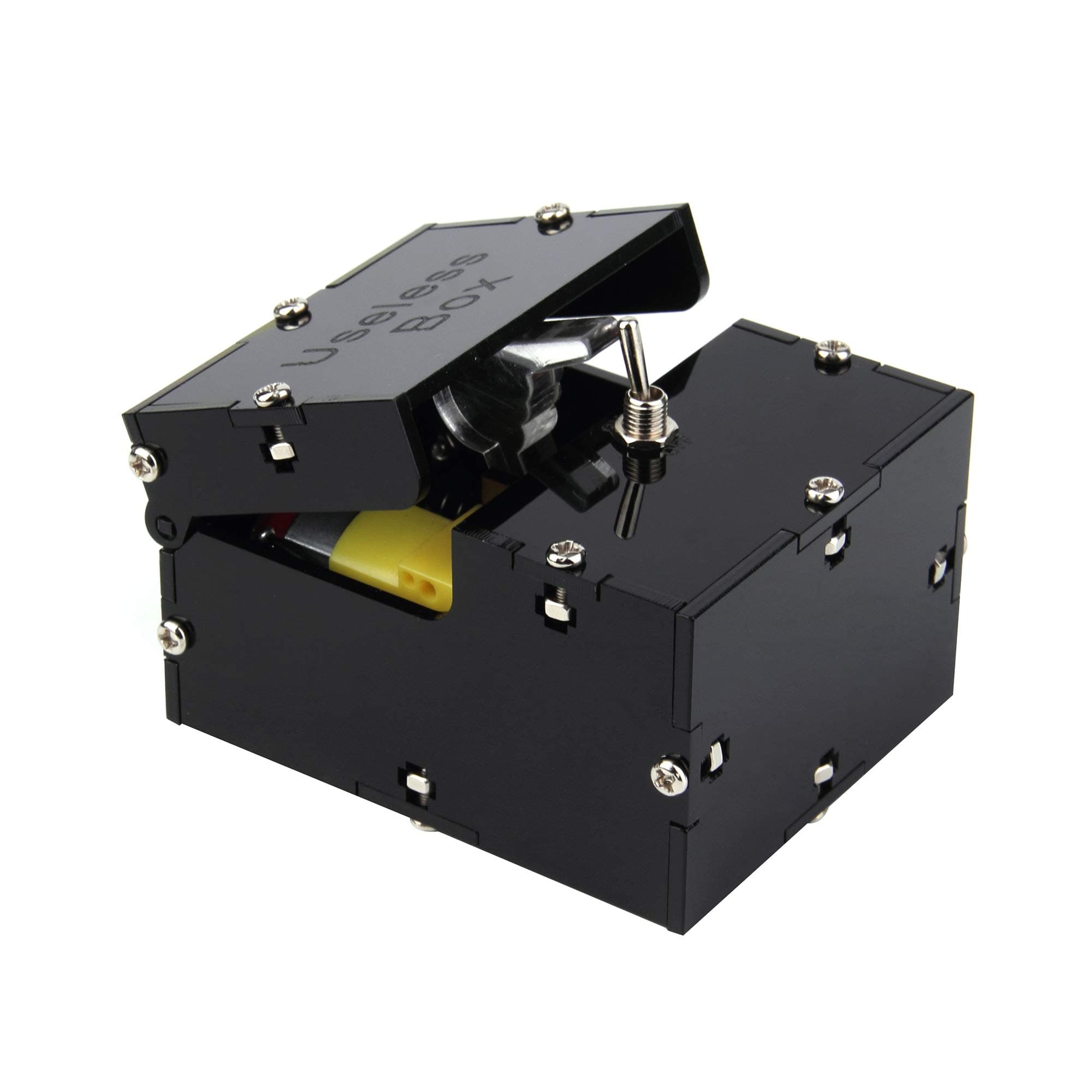 Fully Assembled Mini Edition Useless Box Toy Game (Black) - Single Player, Age 13+