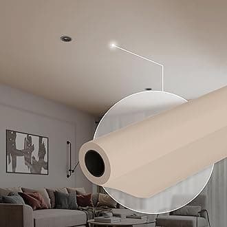 Ceiling Decor Film - Beige Matt PVC Stretch Ceiling - Room Ceiling Covering Kit, DIY Installation for Modern Ceiling Design fits Kit #22 Film Size 10'6'' * 16'5''