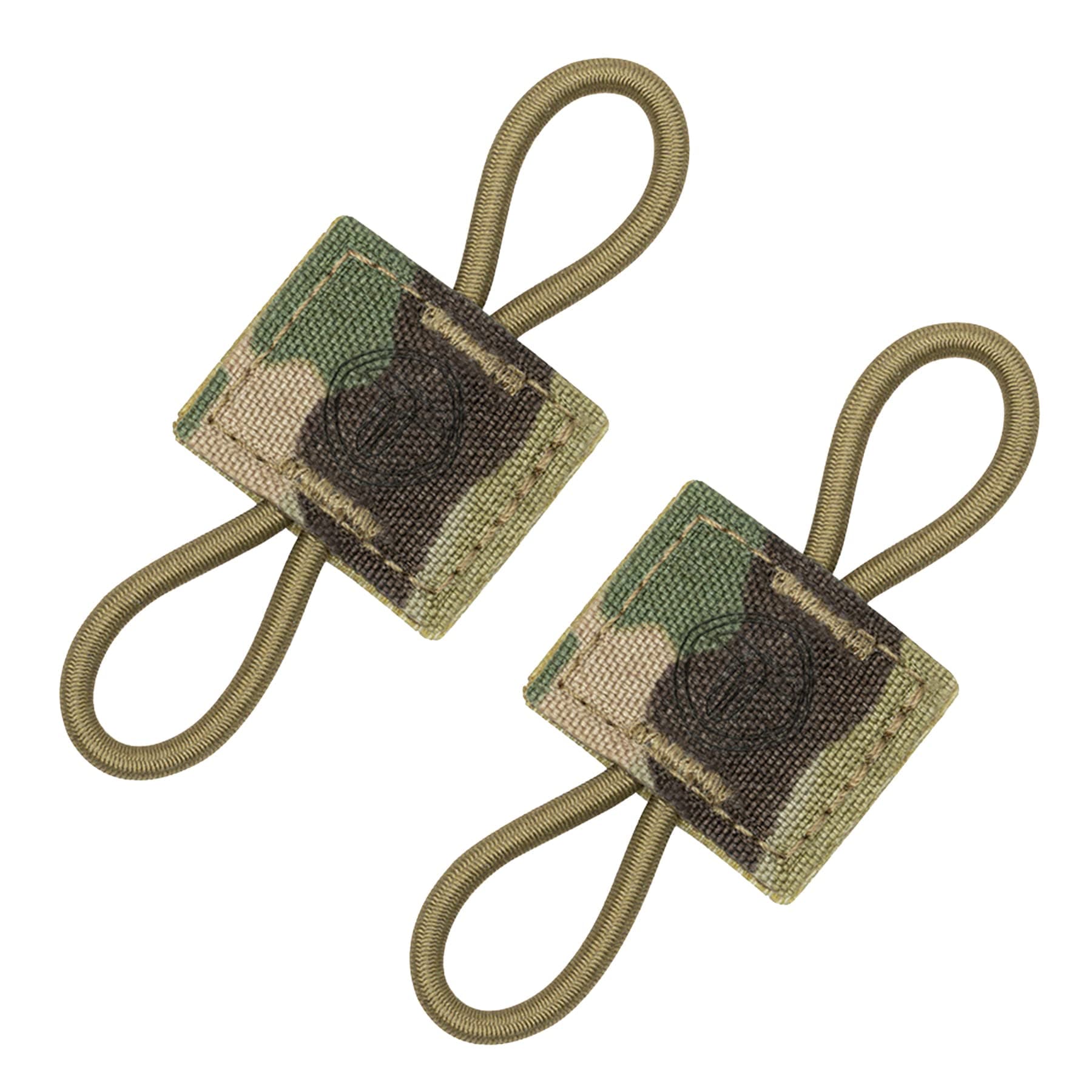 TOPTACPRO Tactical Binding Retainer MOLLE Webbing Elastic Binding Ribbon for Tactical Vests MOLLE Backpacks (2PCS)(A:Multi-camo)
