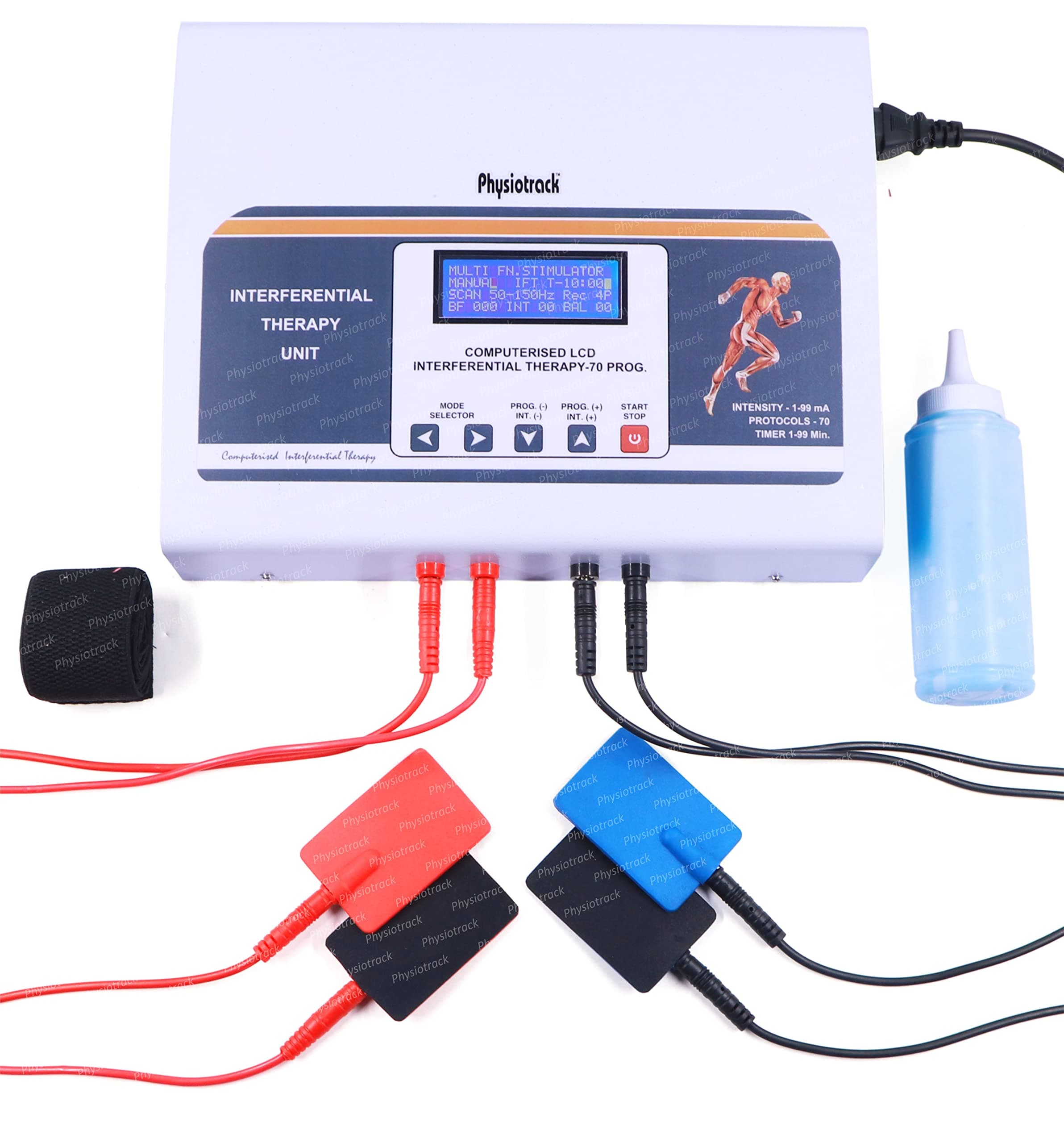 Physiotrack IFT Physiotherapy Machine IFT MS Tens LCD Model with 125 Program Physiotherapy Machine Digital