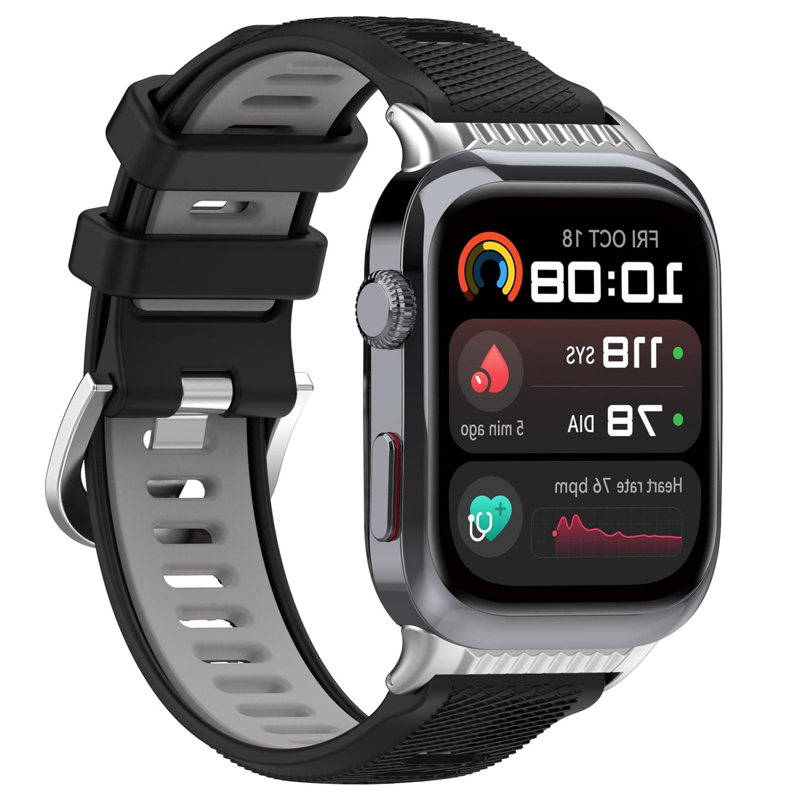 Disscool Replacement Adjustable Wristbands Compatible with Huawei Watch D2 Comfortable Silicone Wrist with Quick Release Strap Smart Watch Accessories(Black)