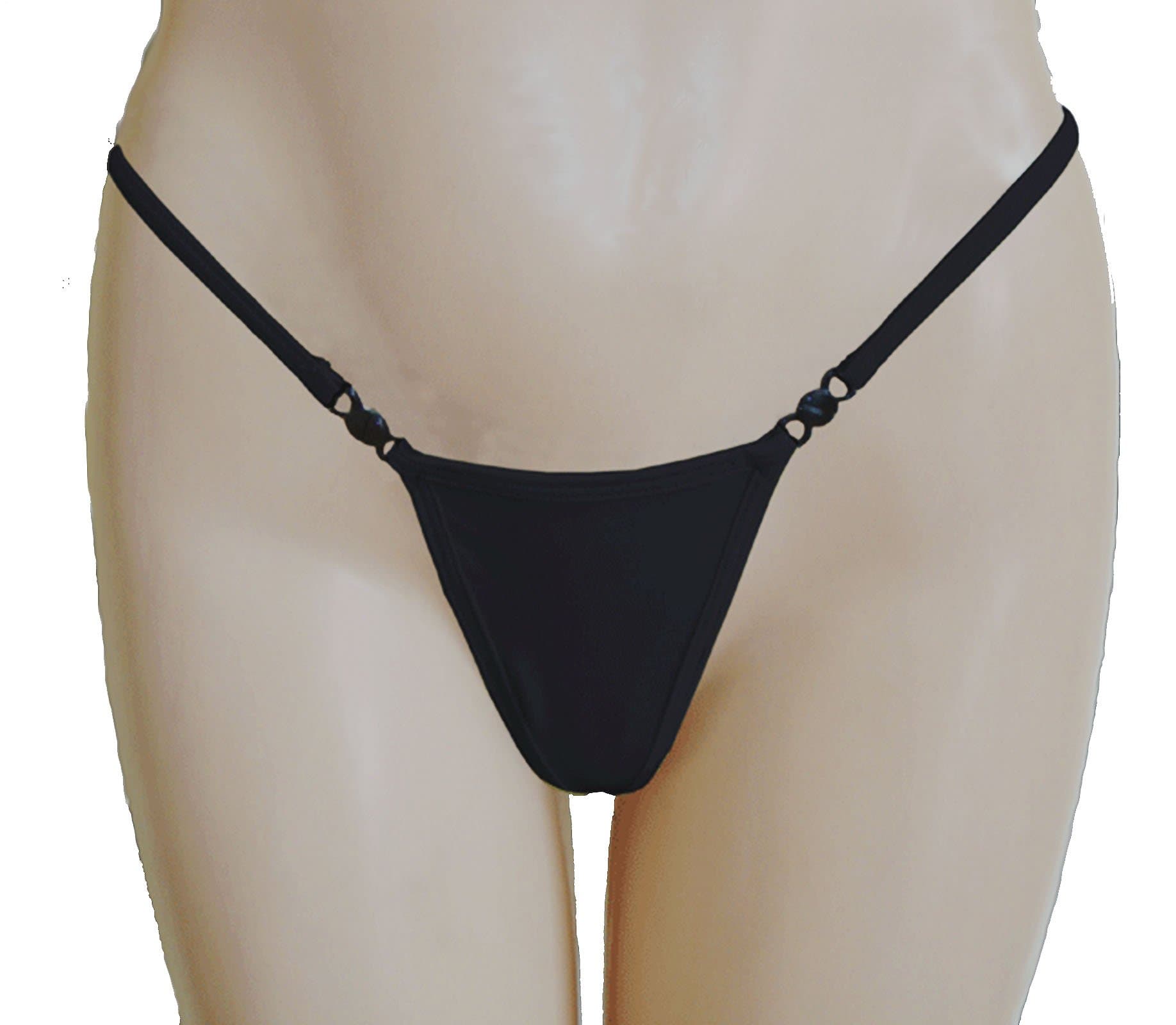 Nylon Spandex Dancer Clip V-Back G-String Bikini Bottom Made in U.S.A