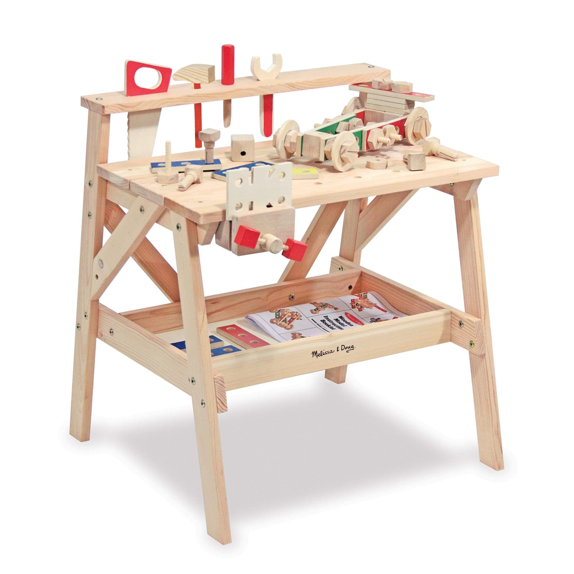 Melissa & Doug Solid Wood Project Workbench Play Building Set - STEAM Toy