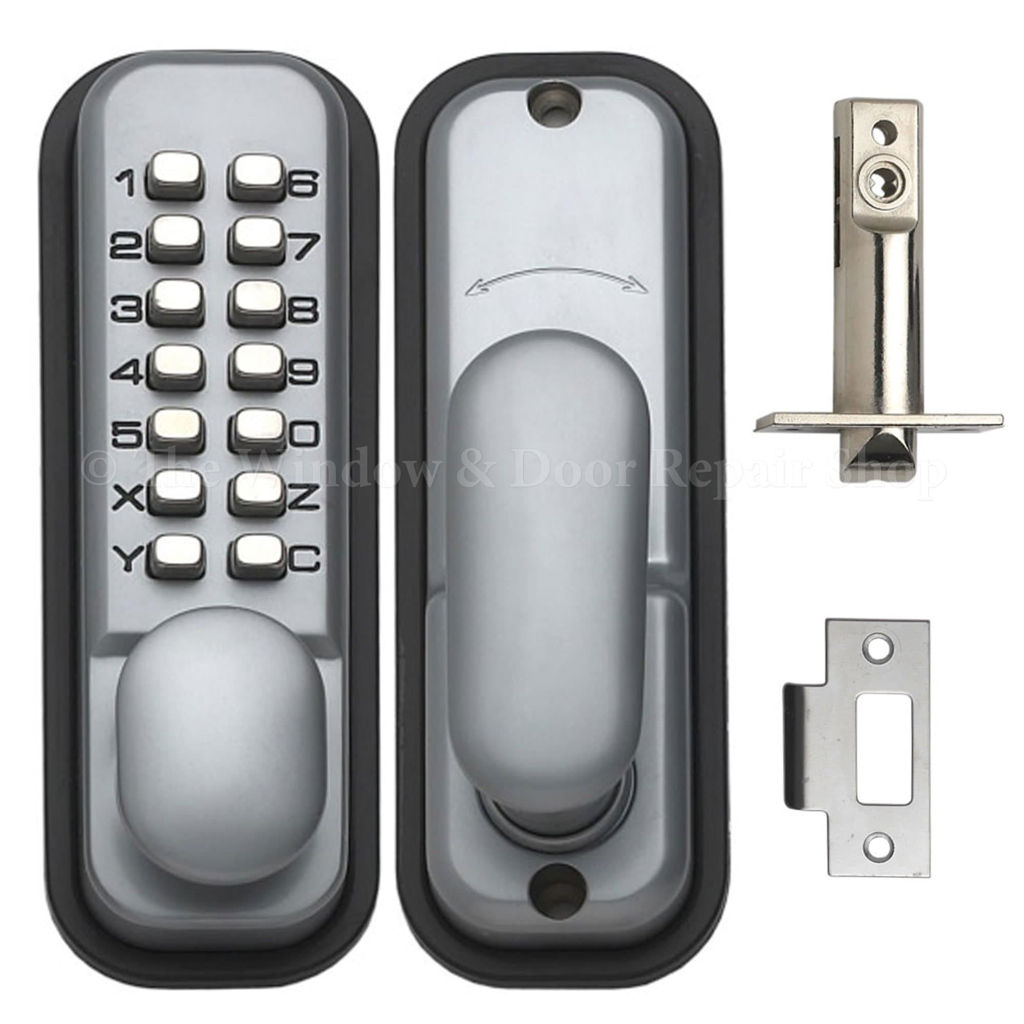 Briton 9160 Push Button Mechanical Digital Lock c/w HO Option (SV and PB Finishes), Silver