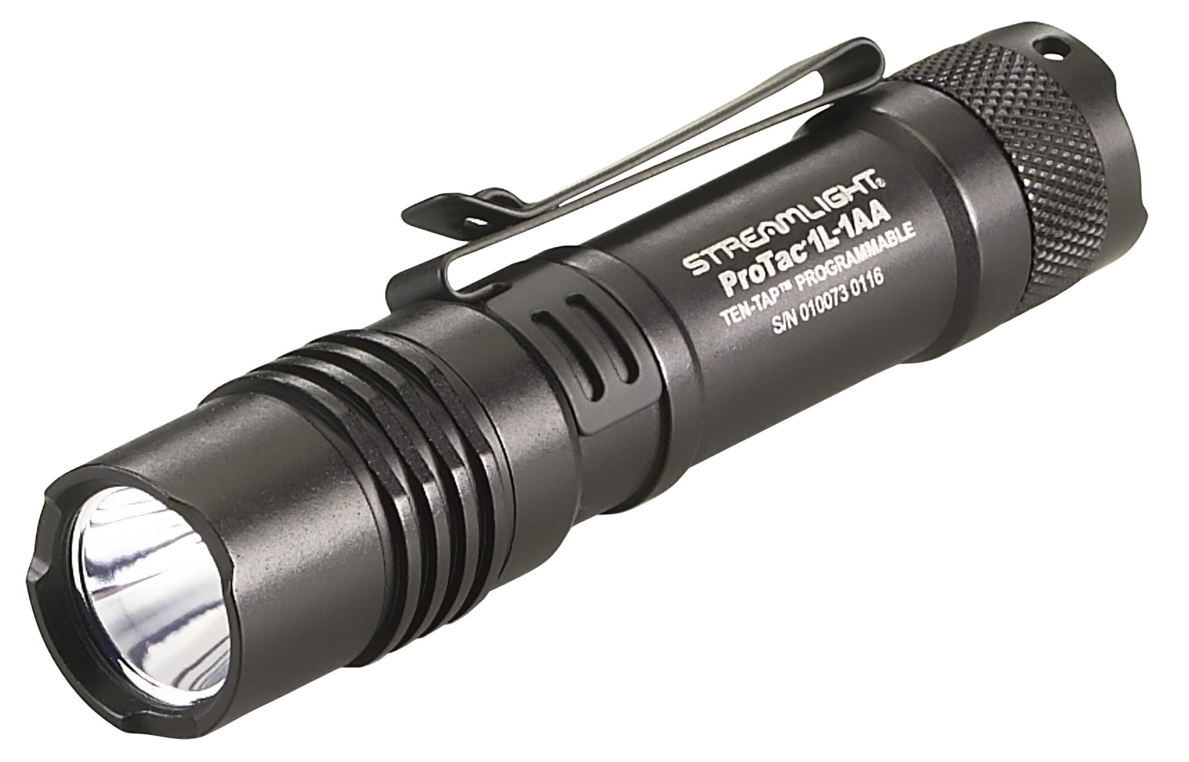 STREAMLIGHT ProTac 1L-1AA - Includes 1 CR123A Lithium and AA Alkaline Battery and Holster - Clam - Black
