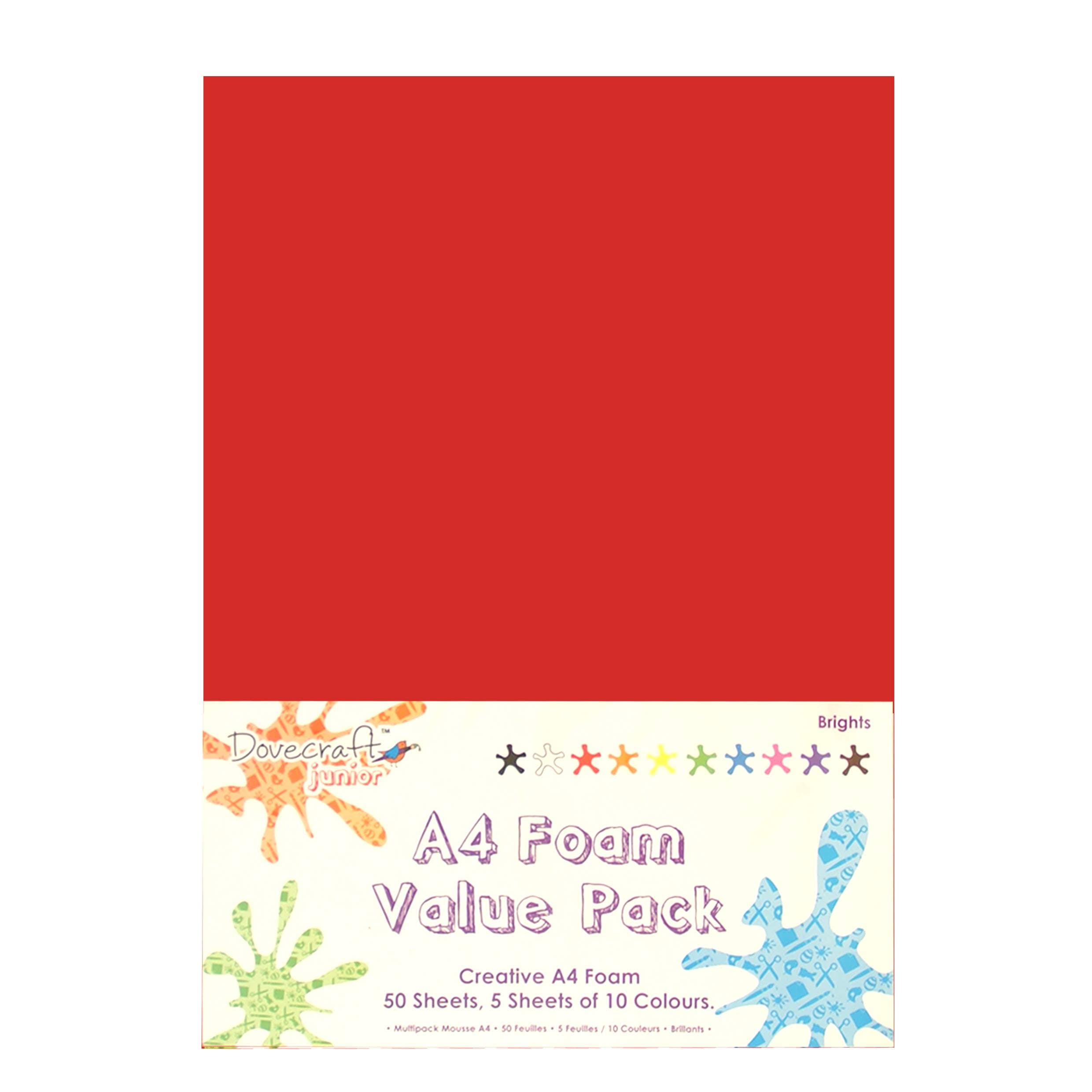 Dovecraft Essentials - A4 Creative Foam Sheets Assorted Colours