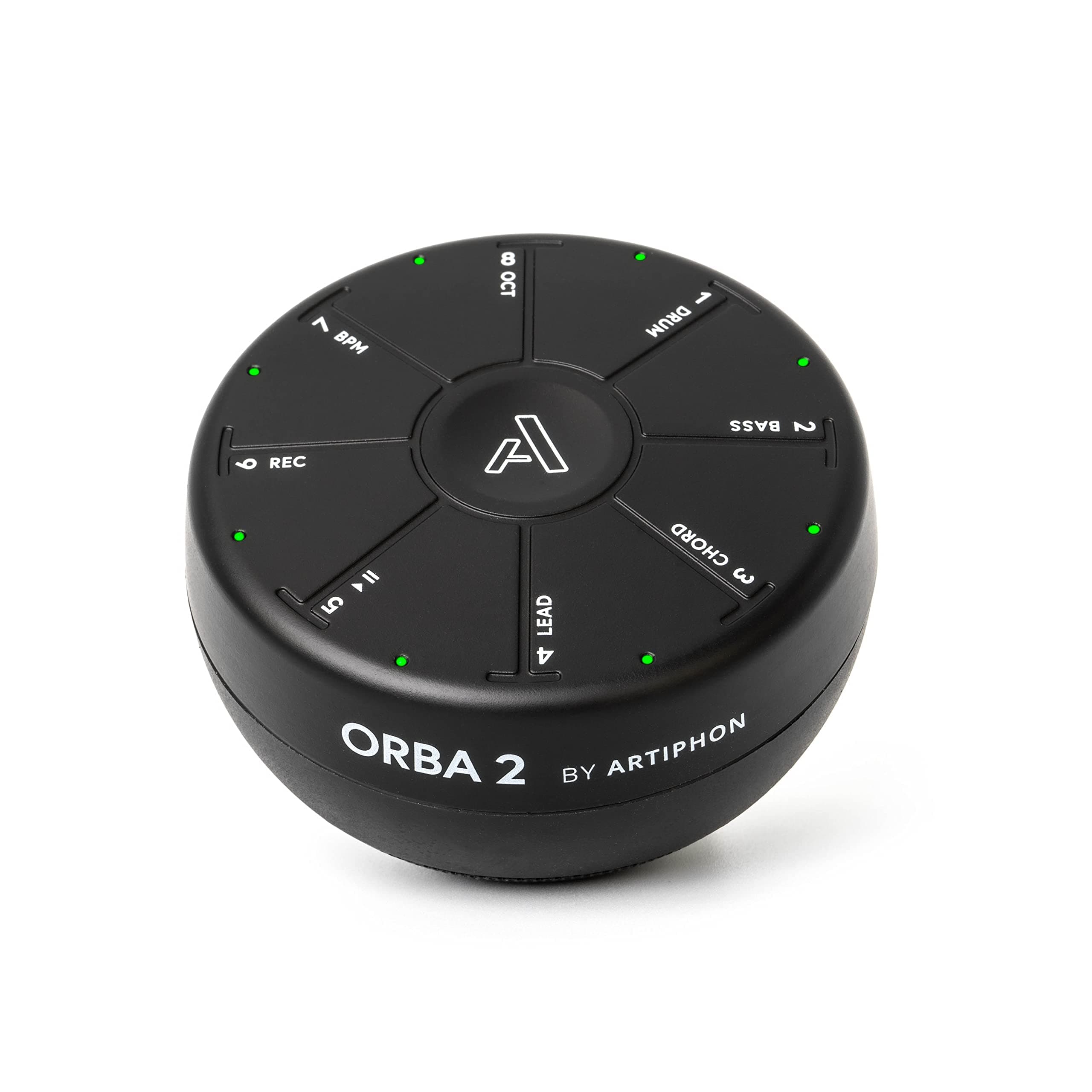 Artiphon Orba 2 | Portable Multi-Electronic Musical Instrument | Sampler, Synth, Looper, MIDI Controller | iOS, Mac, Windows, PC, Bluetooth & USB