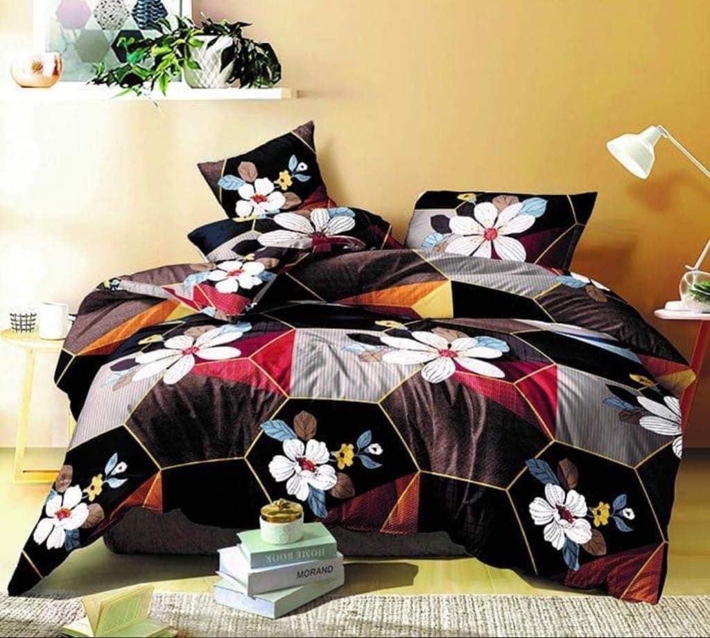 GenericMohini Collection Double Printed Bedsheet (Multicolor)