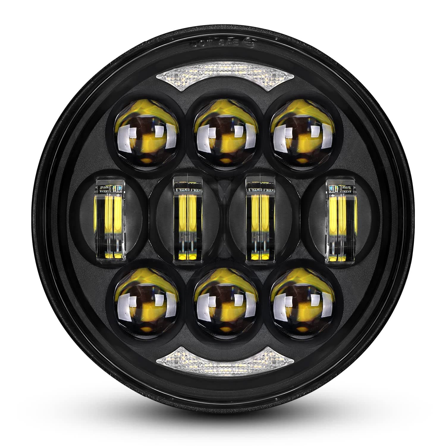 Black 80W 5-3/4" 5.75" Round LED Projection Headlight