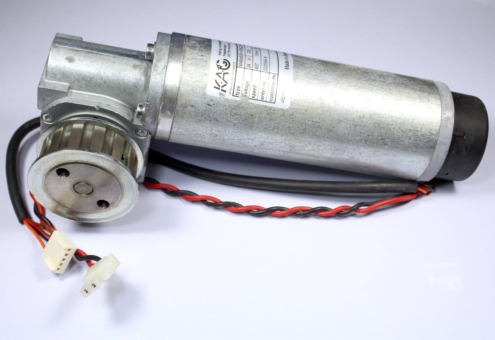 (Bin T) Right Angle KAG Gear Head Motor Type 3-24 VDC, 540RPM w/Encoder, M48x60/I