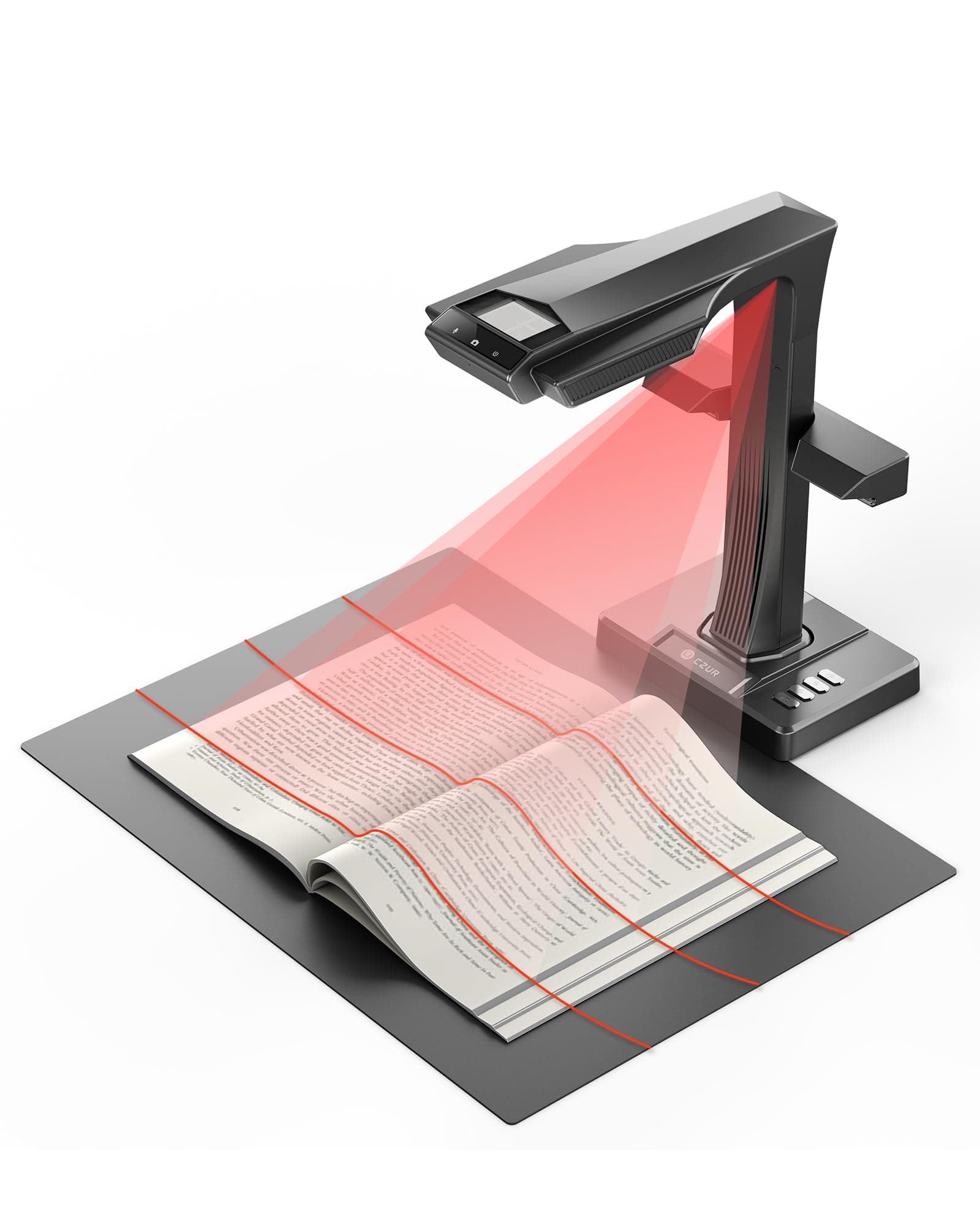 CZUR ET MAX Professional Book Scanner, 38MP Document Camera, Laser Curve-Flatten, USB High Speed Document Scanner, 180+ Languages OCR, Capture A3, Support HDMI, for Windows/MacOS/Linux