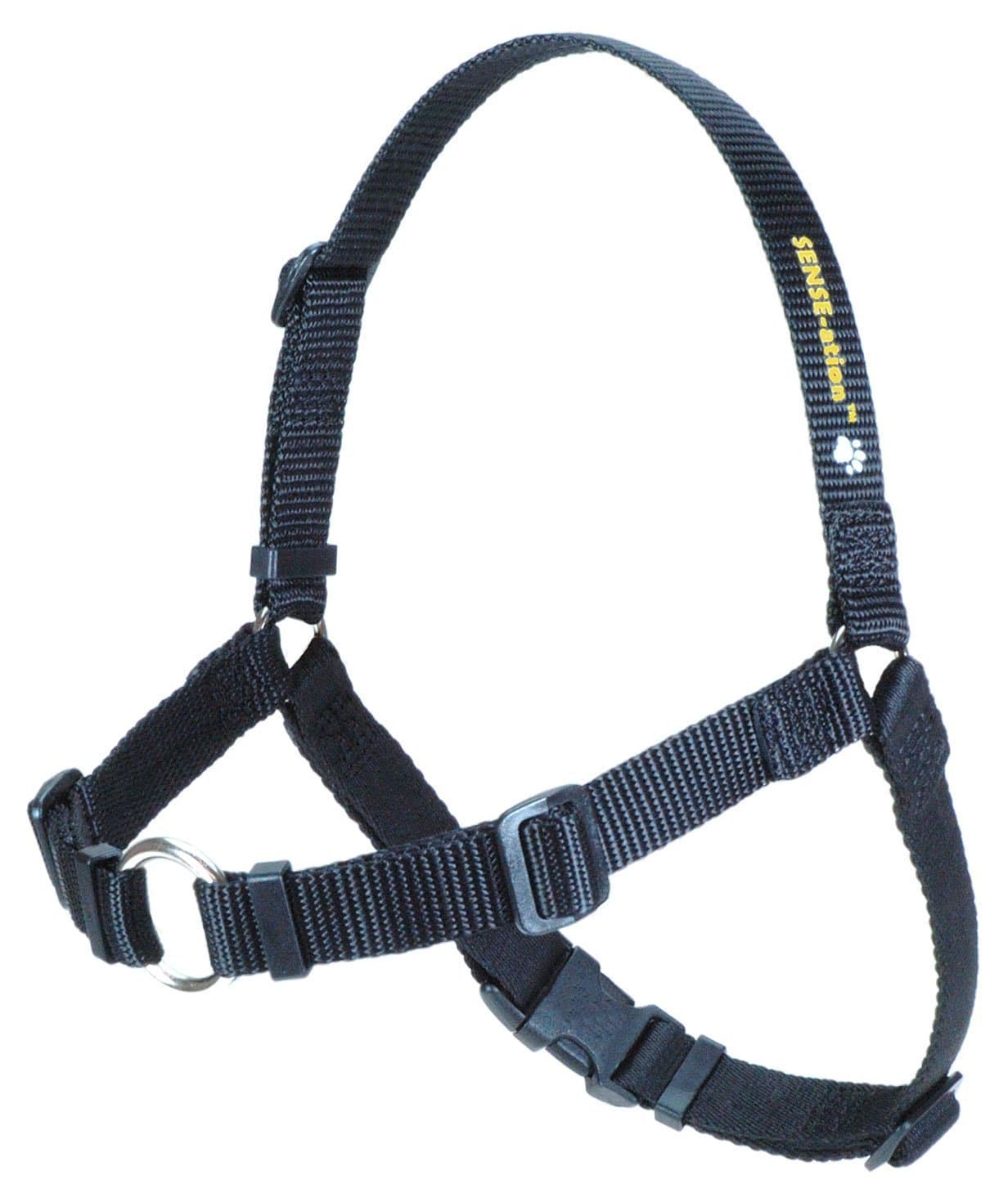 SENSE-ation No-Pull Dog Harness (Black, Medium)