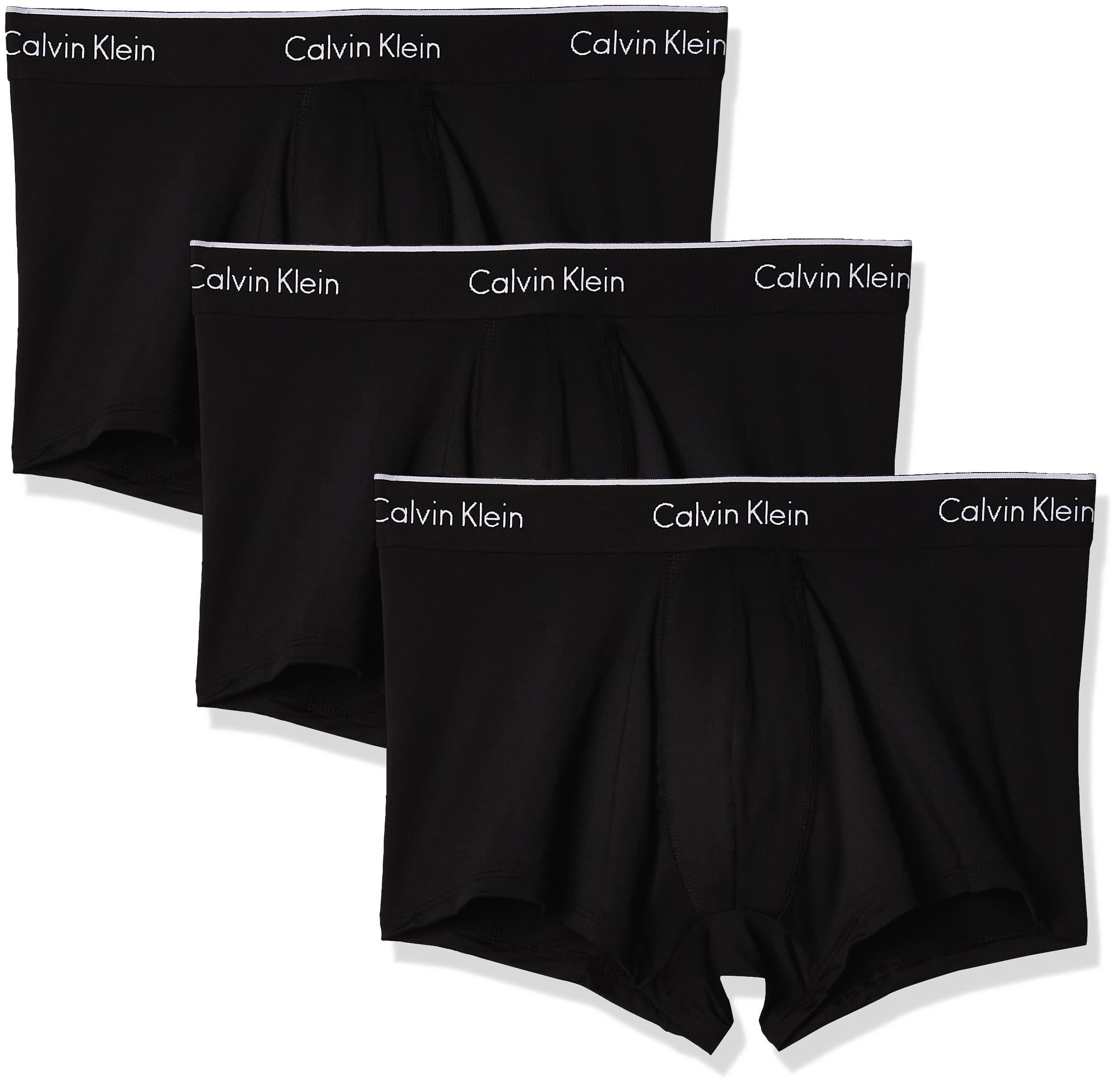 Calvin Klein Men's Microfiber Stretch 3-Pack Low Rise Trunks