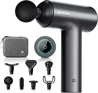 Massage Gun Deep Tissue, arboleaf 6 Speeds Muscle Massage Gun Sports Massager Gun with Case and Type-C Charging, Powerful Percussion Massager Gun for Home Gym Office Muscle Pain Relief