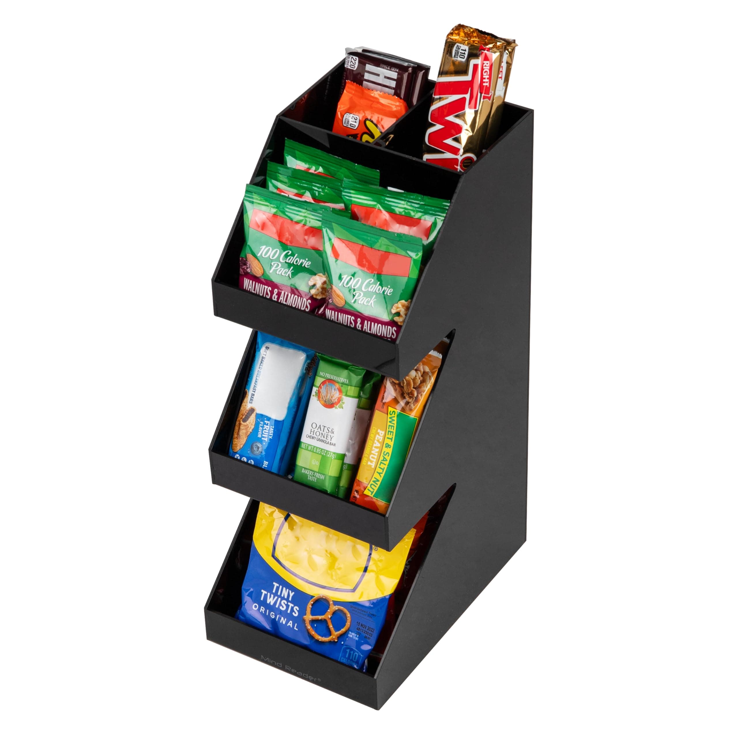 Coffee Tea Utensil and Condiment Station, Countertop Organizer, Coffee Bar, Kitchen, 6"L x 9"W x 16"H, Black