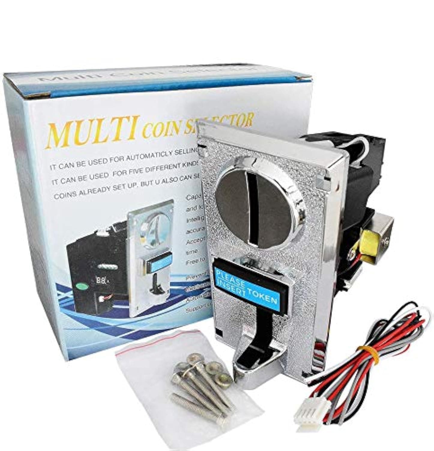 BLEE 6 Type Coins CPU Multi Coins Acceptor Selector Programmable for Arcade Video Games Vending Washing Machine Part Support Multi Signal Output