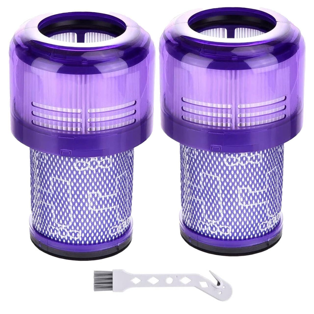 2Pack Replacement V12 Filters for Dyson V12 Detect Slim, Detect Slim Animal, Slim+ Cordless Vacuum and V12 Slim Absolute Vacuums, SV34, SV35 Vacuums,Part No. 971517-01, Purple