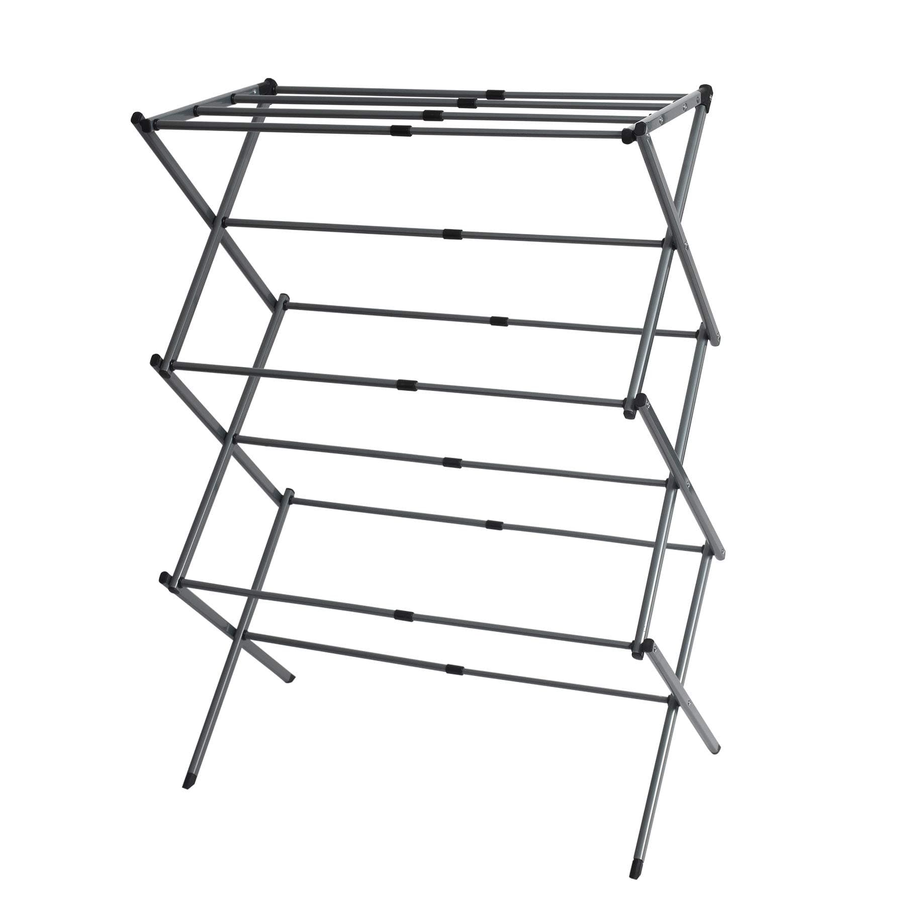 3-Tier Clothes Drying Rack - Clothes Drying Rack Folding Indoor Retractable Laundry Drying Rack, Steel Rust Protection and Accordion Design Laundry Rack, Towel Rack, Clothing Drying Dryer(Unassembled)