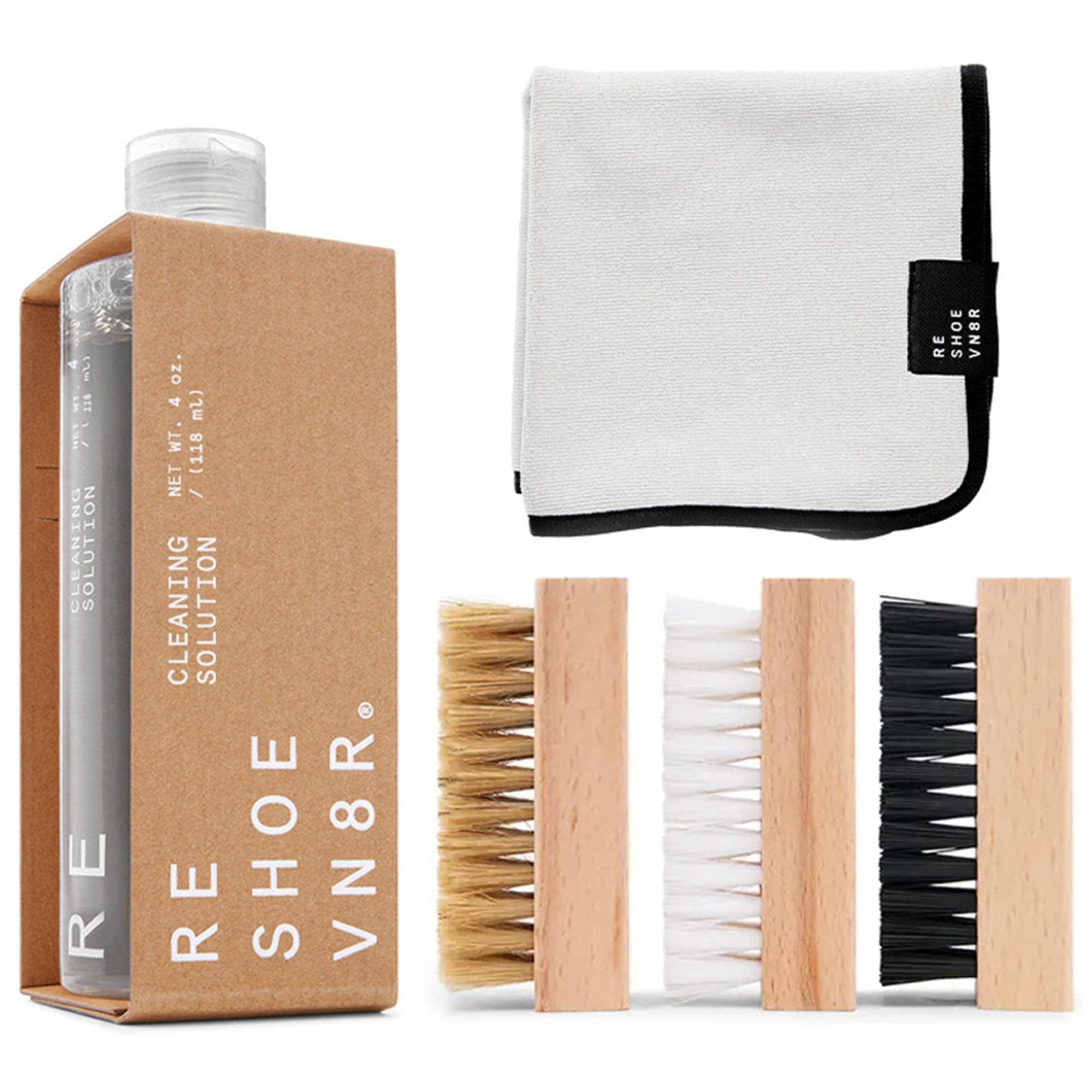 - RESHOEVN8R Shoe Cleaner Kit and Sneaker Cleaner Sets - Cleaning Kit Solution for Sneakers, Mesh, Canvas, Suede, Knit, Leather