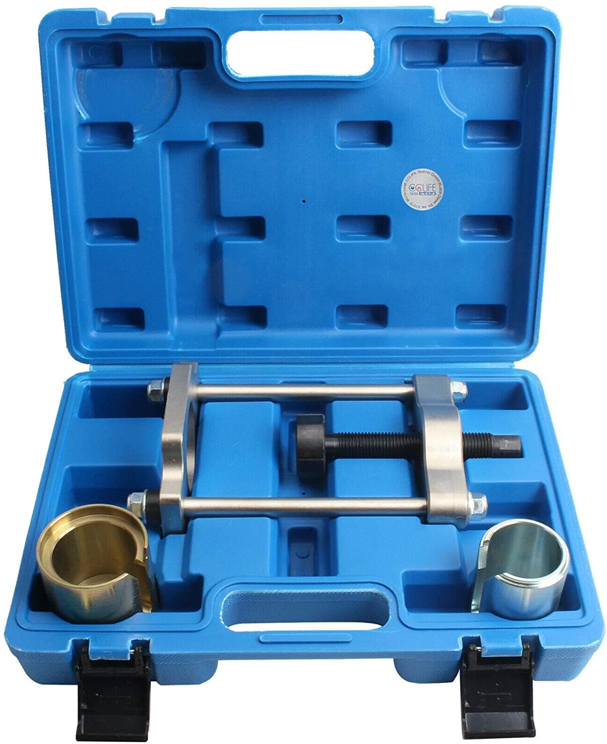 lesolar Trailing Arm Bushing Tool Kit Suspension Control Arm Bushing Tool Kits Rear Bushing Removal Tool Kit with Storage Carrying Case Suitable for Ford Focus MK1 (98-04)