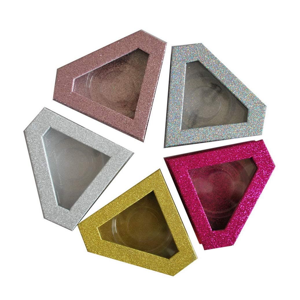 Diamond Lash Boxes Wholesale 5pcs Eyelash Case Lash Packaging Gift Box for Nails Extensions