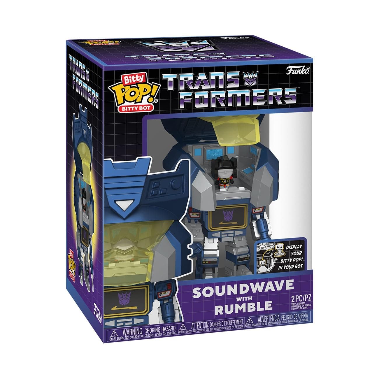 Pop! Bitty Bots: Transformers - Soundwave with Rumble