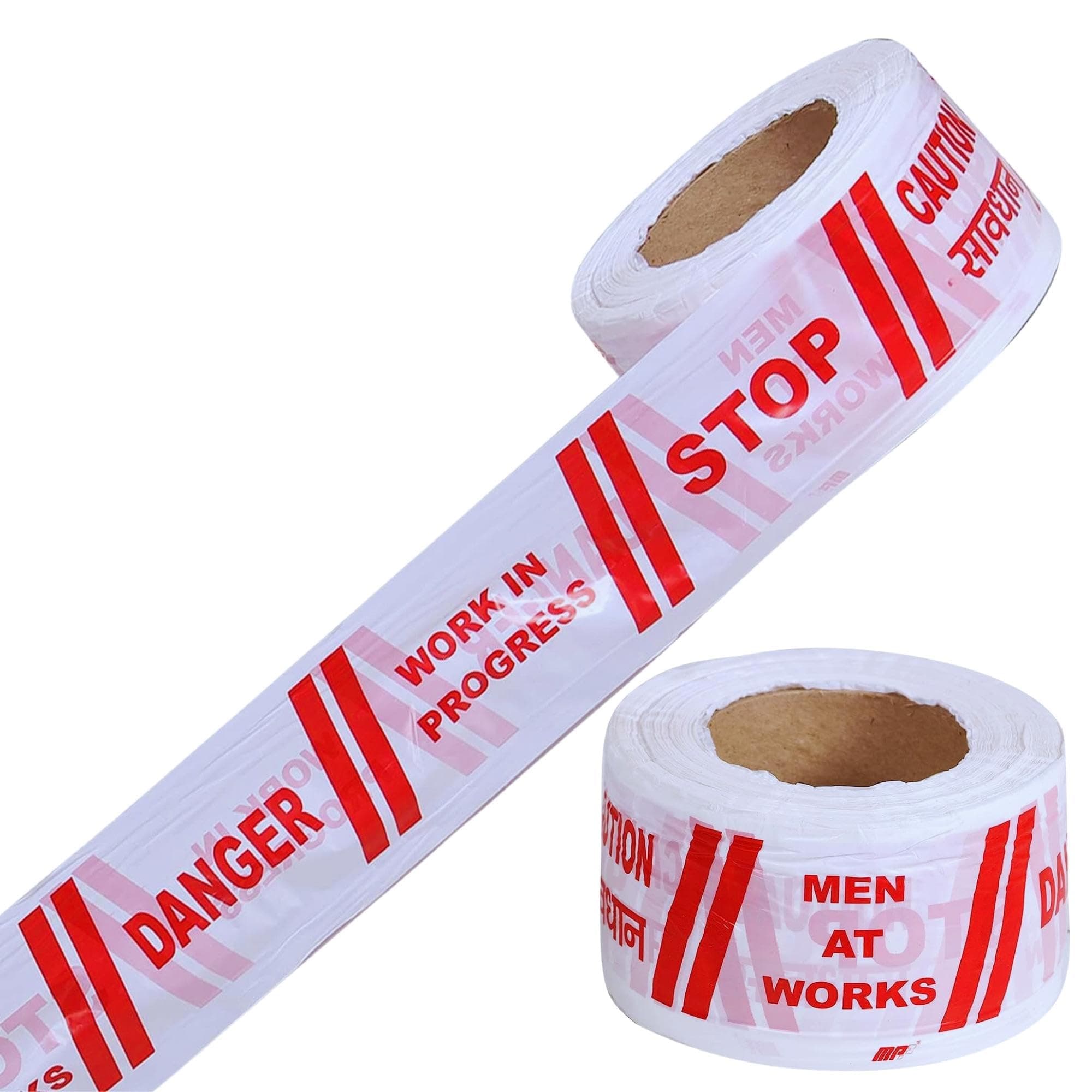 SINGHAL Caution Tape Roll 200 Meter 3” Inch Red and White, Barricade Tape Non-Adhesive Warning Tape Waterproof Polyethylene Material 200 mtr (200 mtr Pack of 1)