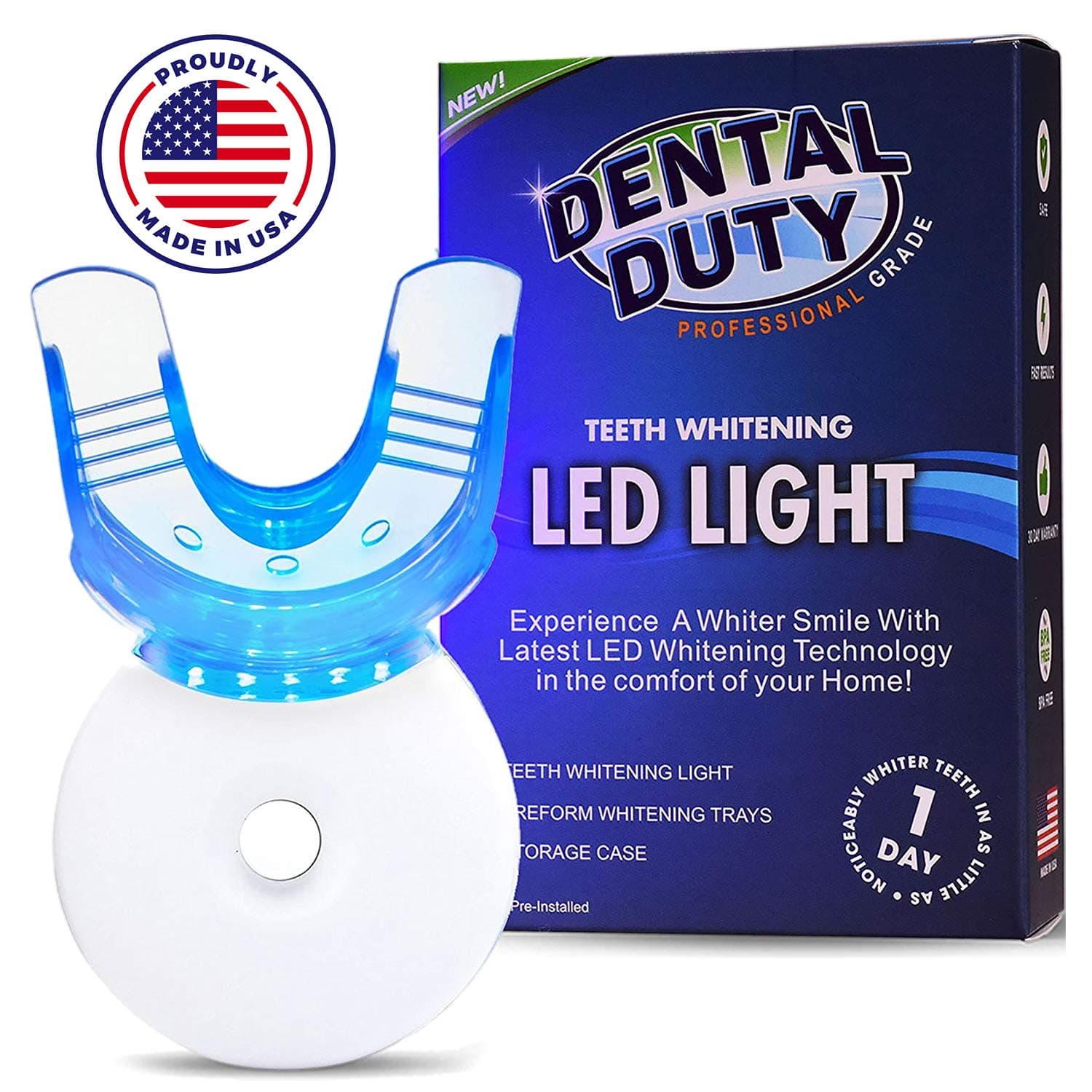 Teeth Whitening Accelerator Light| Teeth Whitening Light with 5 Effective Light Bulbs| Teeth Whitening Kit to Remove Pesky Stains| Teeth Whitener Made in USA| Get White Teeth Faster Than Other Product