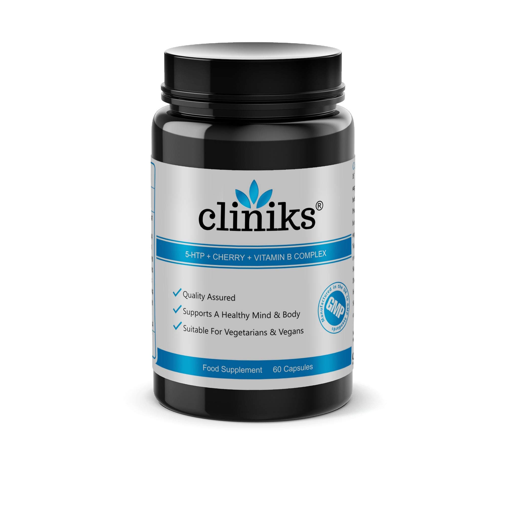 5HTP, Cherry Extract & Vitamin B Complex | Quality Assured | Made in The UK | 60 Vegan Capsules