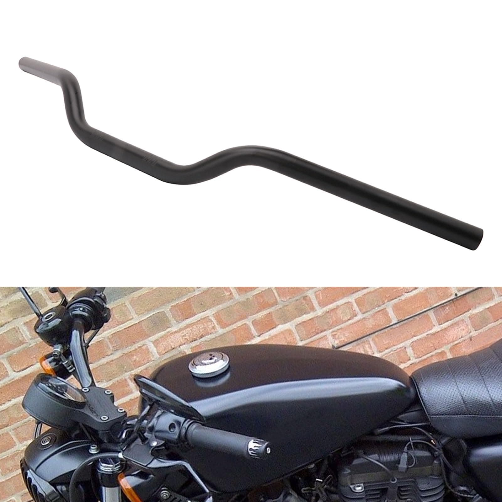 AnXin 7/8" 22MM Drag Handlebars Tracker Handle Bars Universal For Sportster XL 883 1200 Bobber Custom Chopper Softail Dyna Euro Style Black