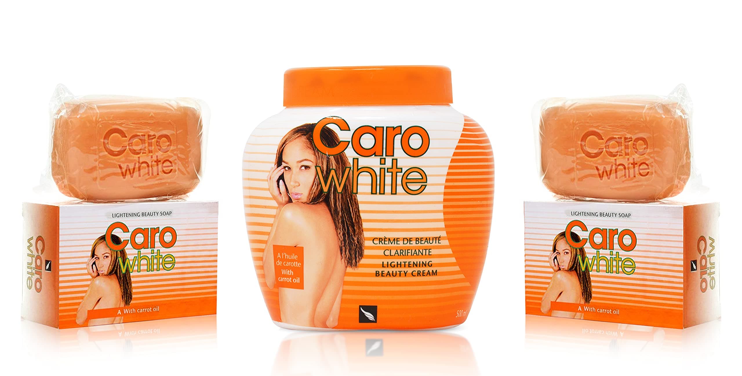 Caro White Combo 3 - Cream, 6.9oz, 2 Soaps, 6.3oz