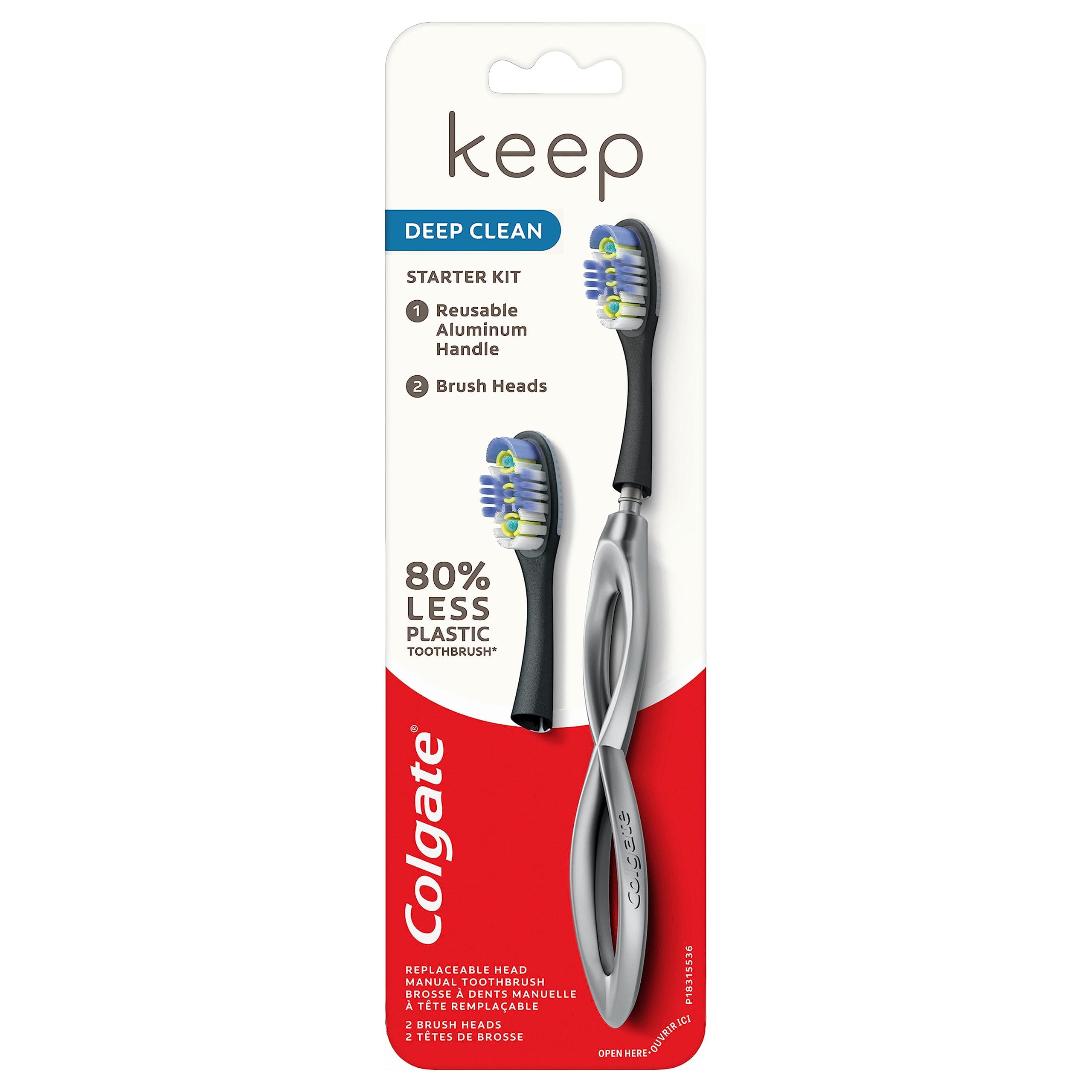 Colgate Colgate Keep Manual Toothbrush  Deep Clean Starter Kit - Silver, 1 count