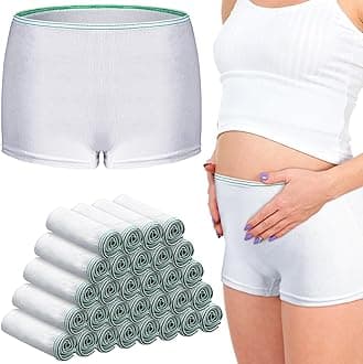 Cutecrop 30 Pcs Disposable Mesh Postpartum Underwear Women Panty Breathable Maternity Underwear Care Stretchy Panties (S-M)