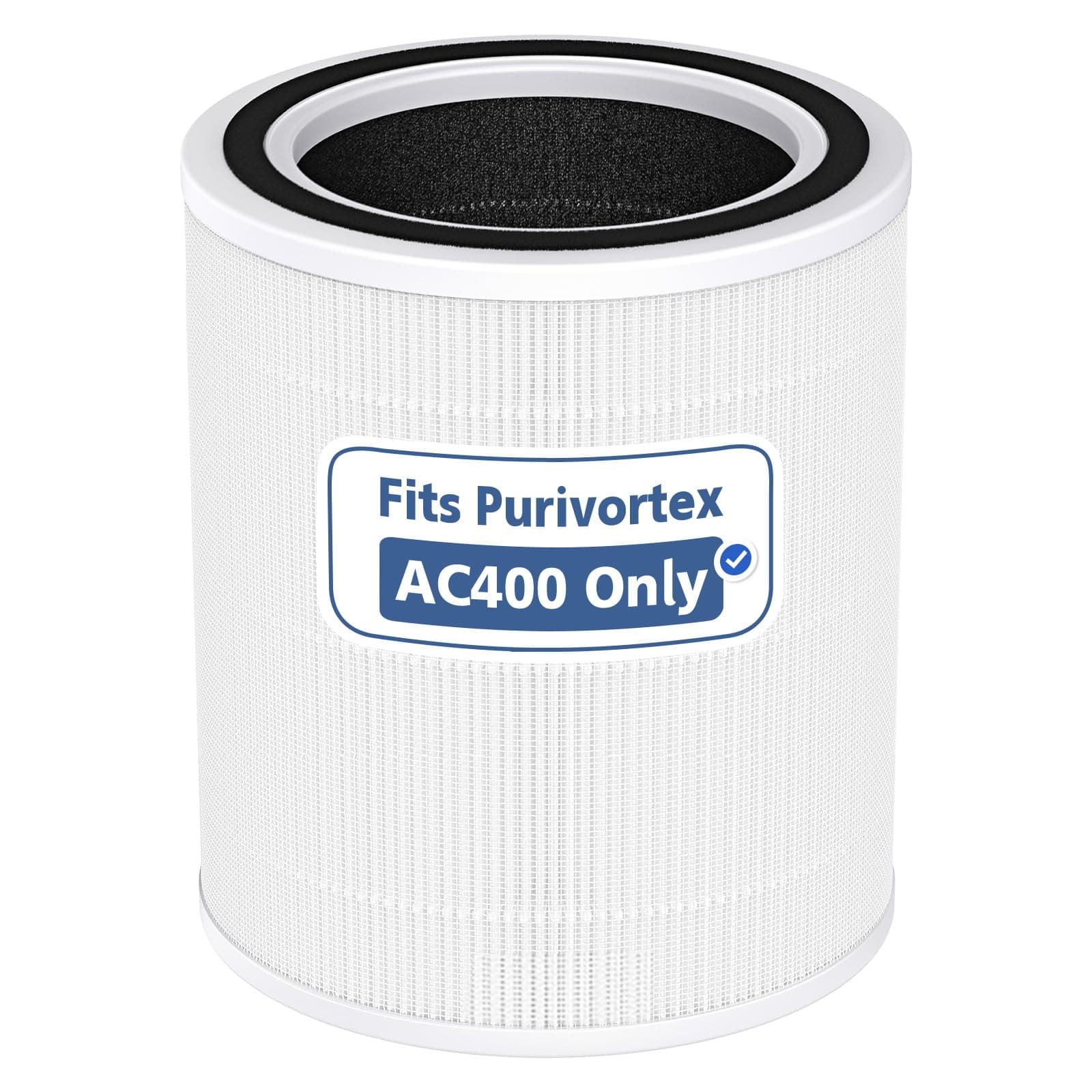 Purivortex AC400 Air Purifiers Multi-Effect HEPA Replacement Filter, 3-in-1 Filter, White