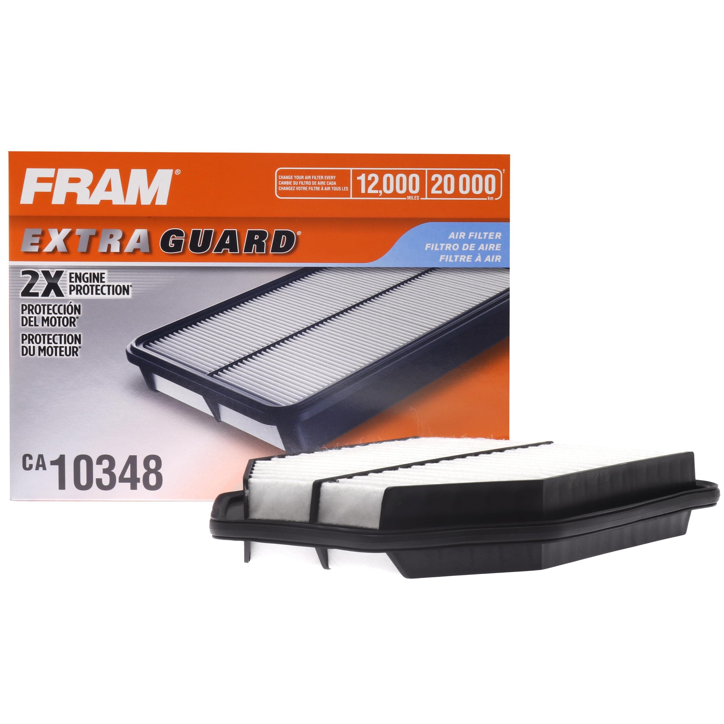 Extra Guard CA10348 Replacement Engine Air Filter for Select Jeep Wrangler (3.6L & 3.8L), Provides Up to 12 Months or 12,000 Miles Filter Protection