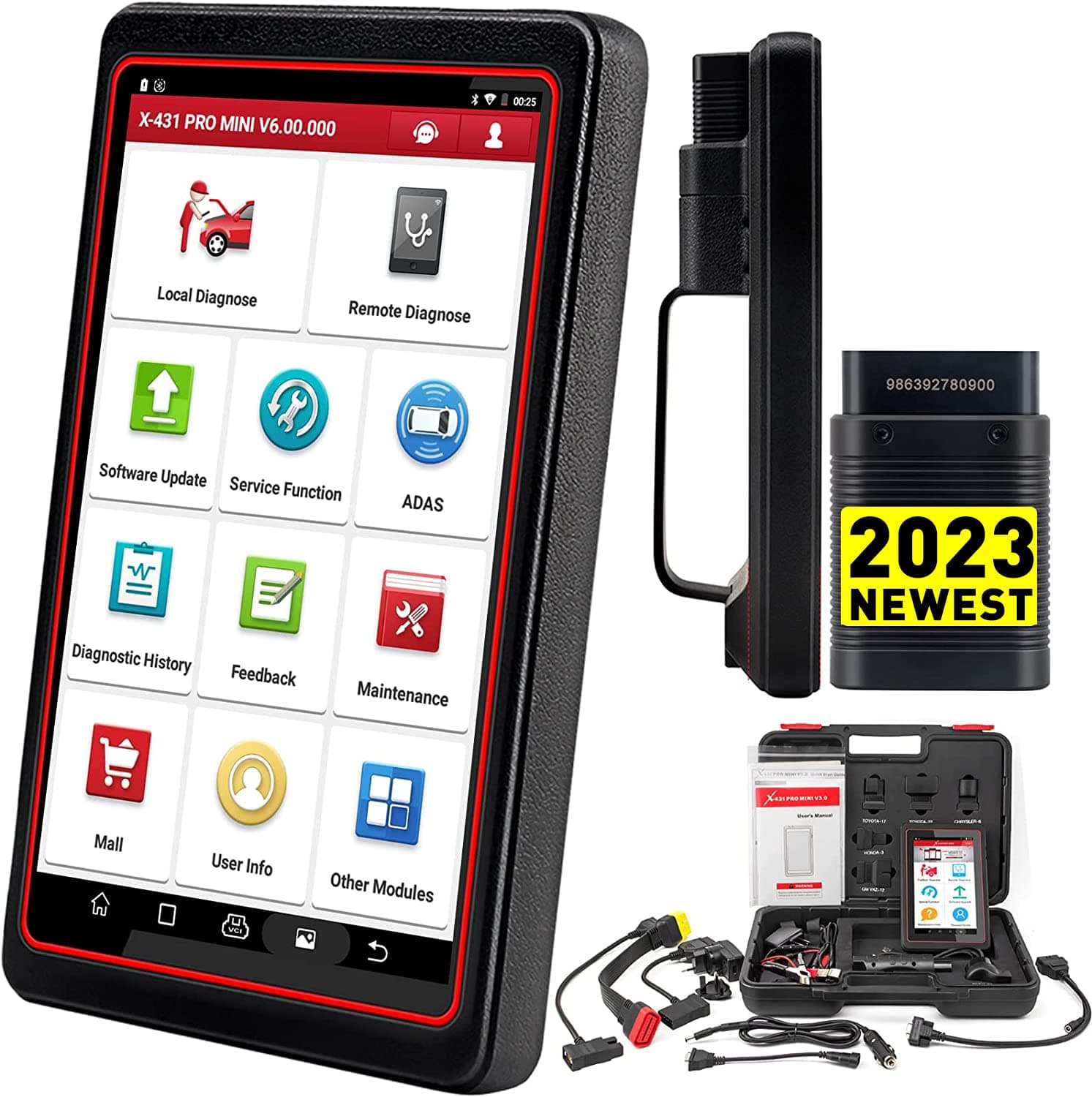 LAUNCH X431 Pro Mini Elite 3.0(Same Function as X431 V) Bi-Directional Scan Tool,OE-Level Full System Automotive Scanner 35+ Service