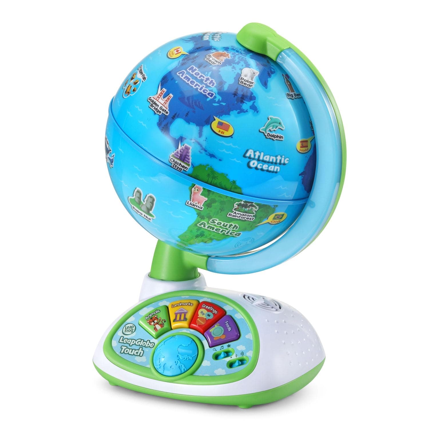 LeapGlobe Light-Up and Touch Interactive Electronic Globe for Kids, Exploration Toy for Ages 3 and Up