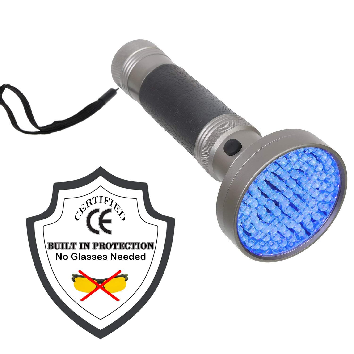 Arf Pets - Black Light UV Flashlight 100 LED Blacklight Premium Handheld Ultraviolet Pet Dog and Cat Urine Stain Finder Detects Human Fluids, Counterfeit Money, Bed Bugs Scorpions & Leaks