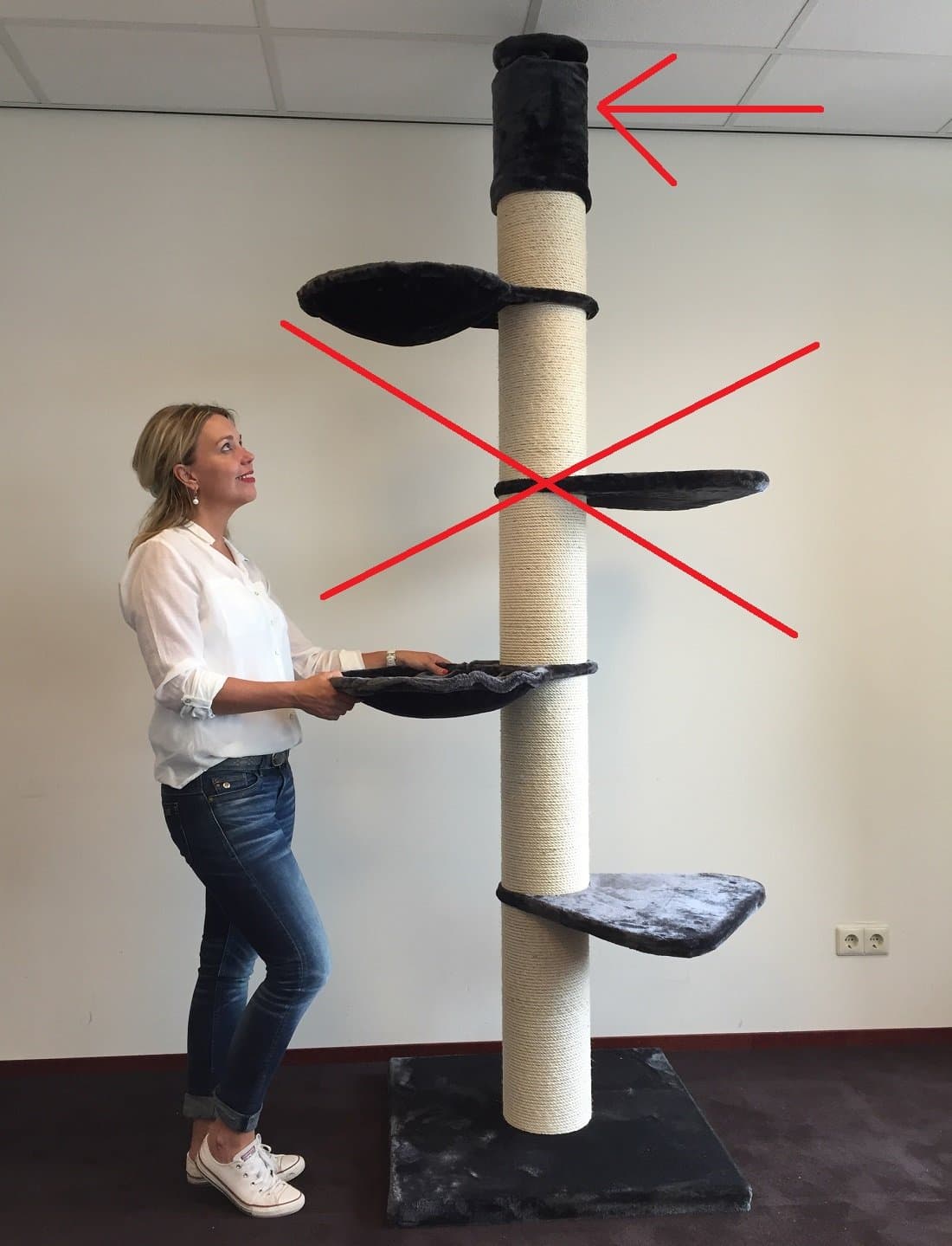 Ceiling support for 8 mm Diameter Thread (M8). Kratzbaume Tree Scratching Post Ersatzteile Deckenspanner Fur Cat Scratching Tree. European Quality Production of Rhrquality.