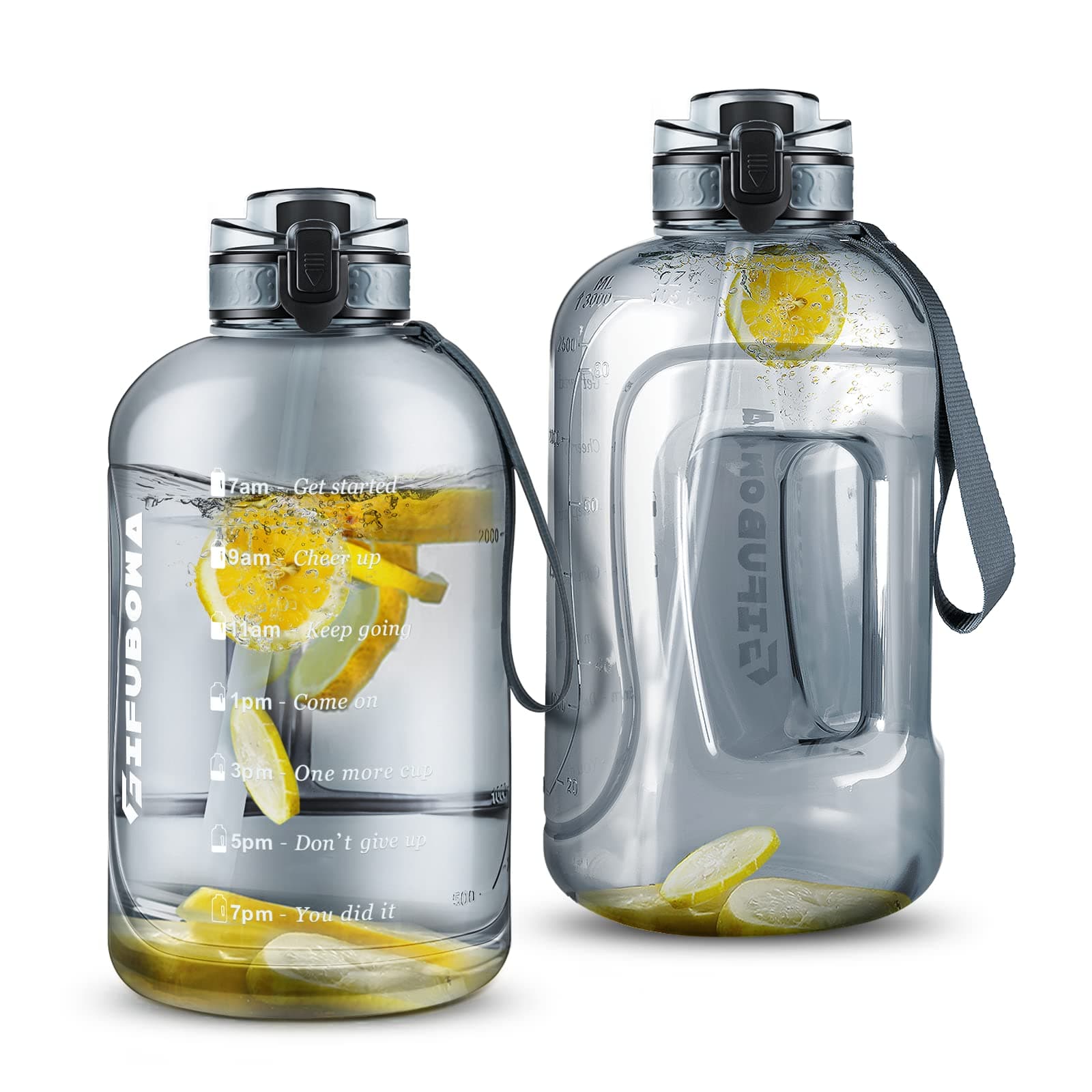 3l Goal Large Water Bottle with Handle BPA Free Leakproof Motivational Big Sports Capacity Drink Jug