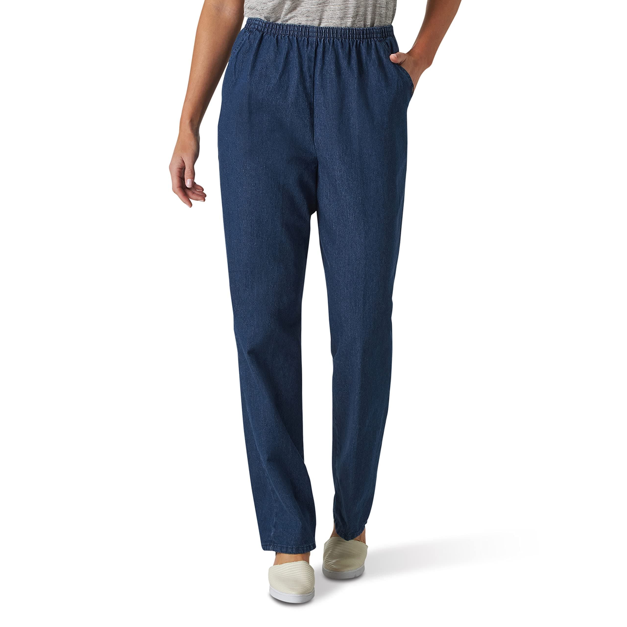 Chic Classic Collection Women's Cotton Pull-on Pant with Elastic Waist