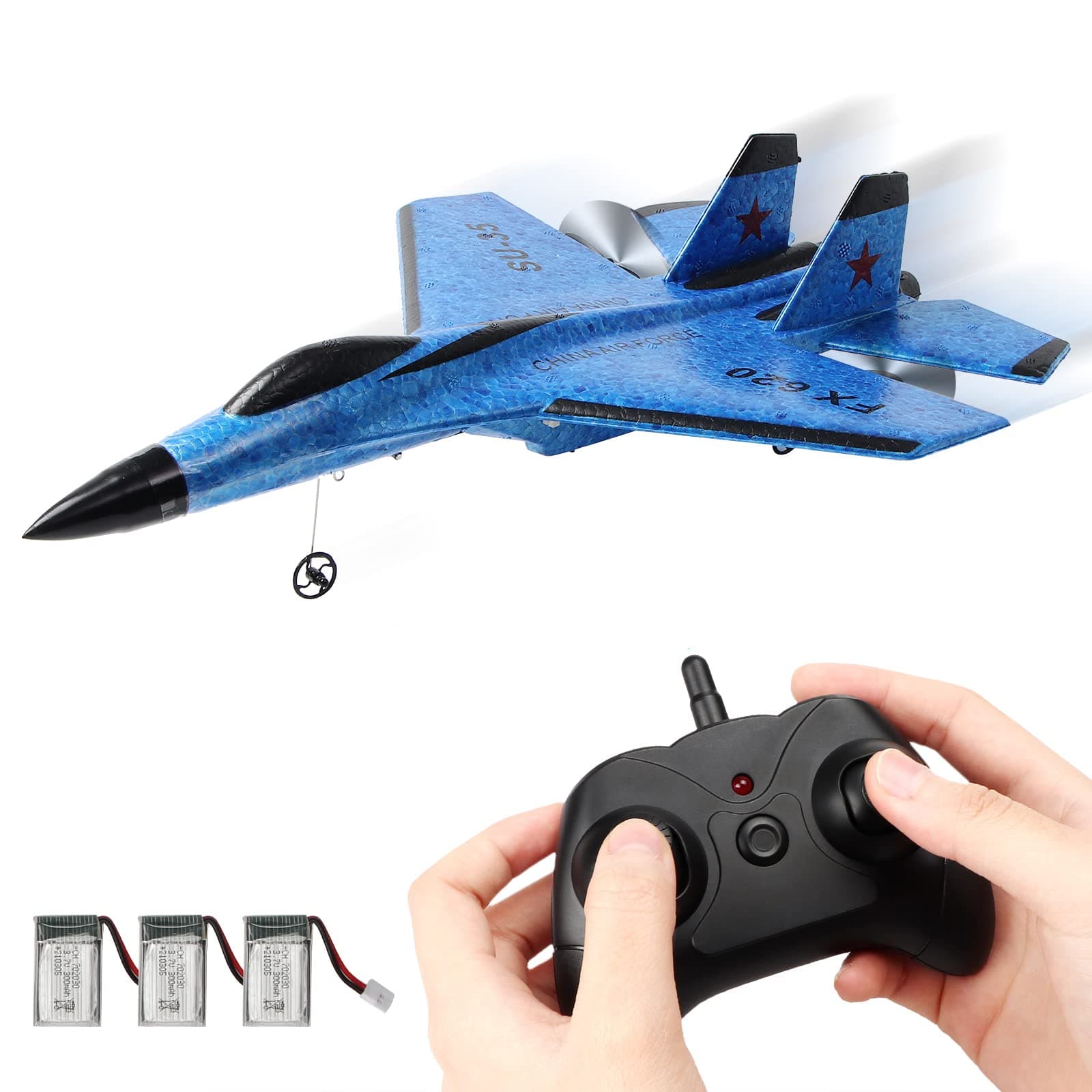 Remote Control Airplane RC Plane 2 Channel Remote Control Airplane Ready to Fly, 2.4GHz Easy to Control RC Glider Plane for Kids