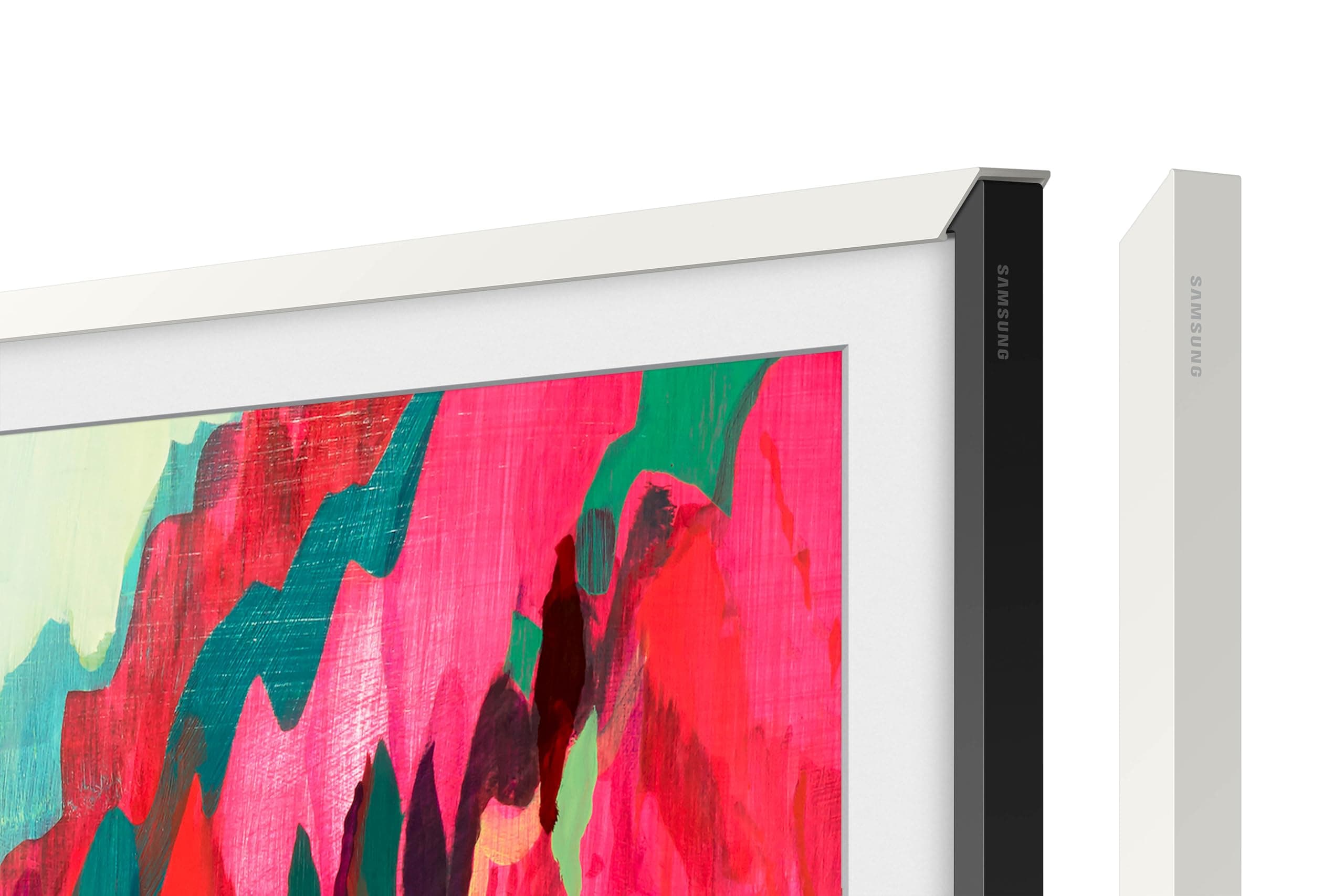 Samsung 75” The Frame Customizable Bezel (2025 Model), Magnetic, Quick and Easy Installation, VG-SCFF75WTBZA, Modern White