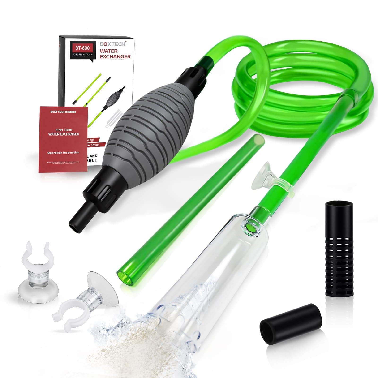 Fish Tank Water Changer Vacuum Siphon Kit, 3 in 1 Aquarium Siphon Gravel Cleaner Pump Sand Cleaner Kit for Drain and Replace Water