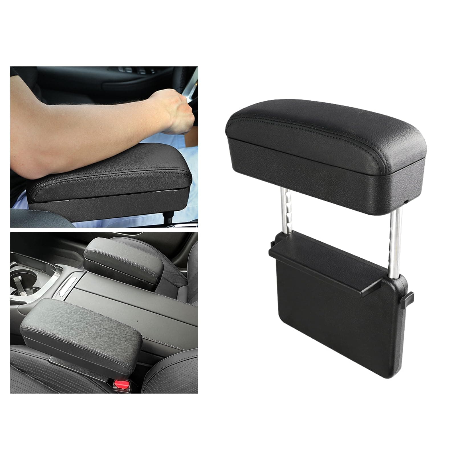 CDEFG Car Armrest Support Elbow Rest Pad Armrest Extender Console Storage Organizer Universal Fit for Most Cars