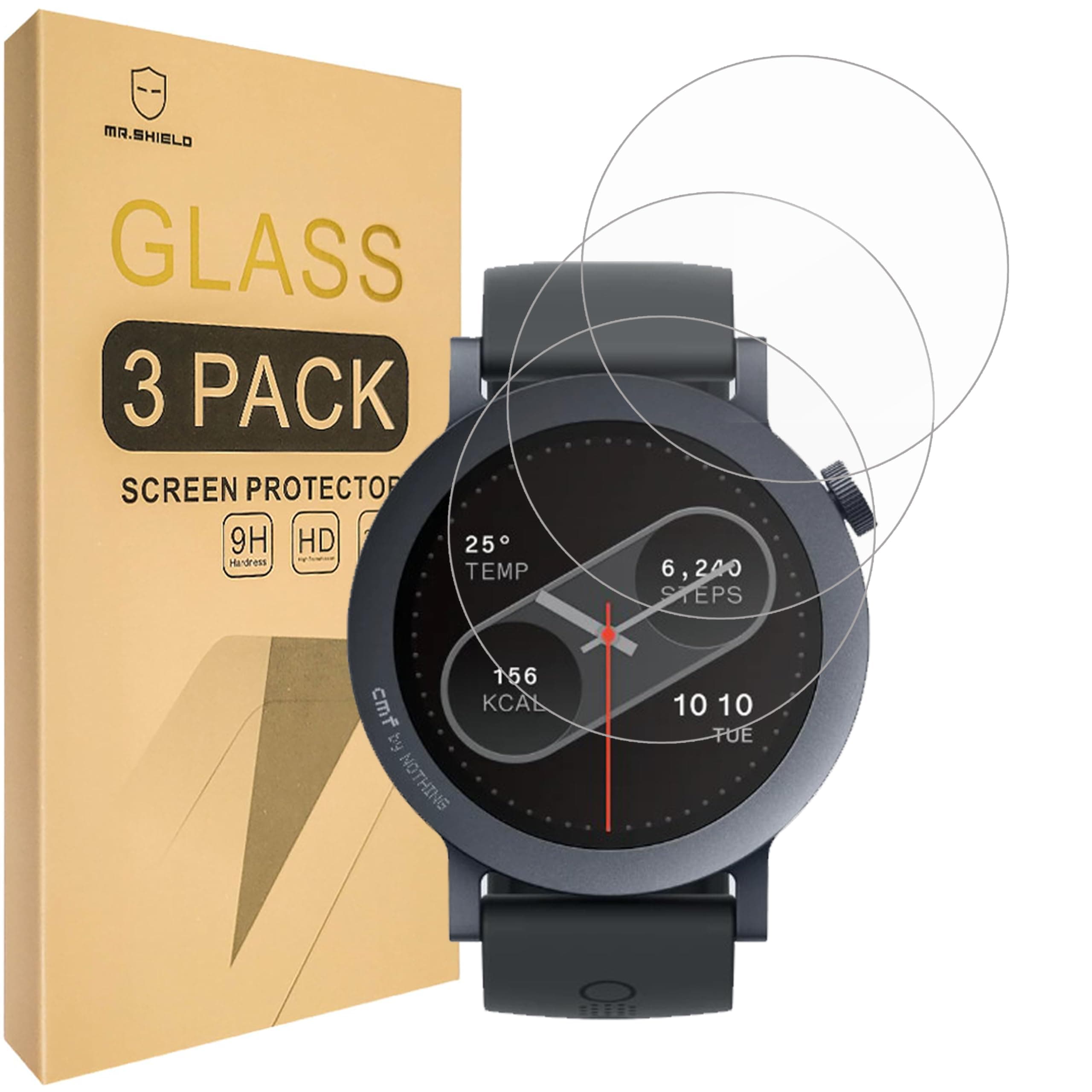 Screen Protector compatible with Nothing (CMF Watch Pro 2) [Tempered Glass] [3-PACK] [Japan Glass with 9H Hardness]