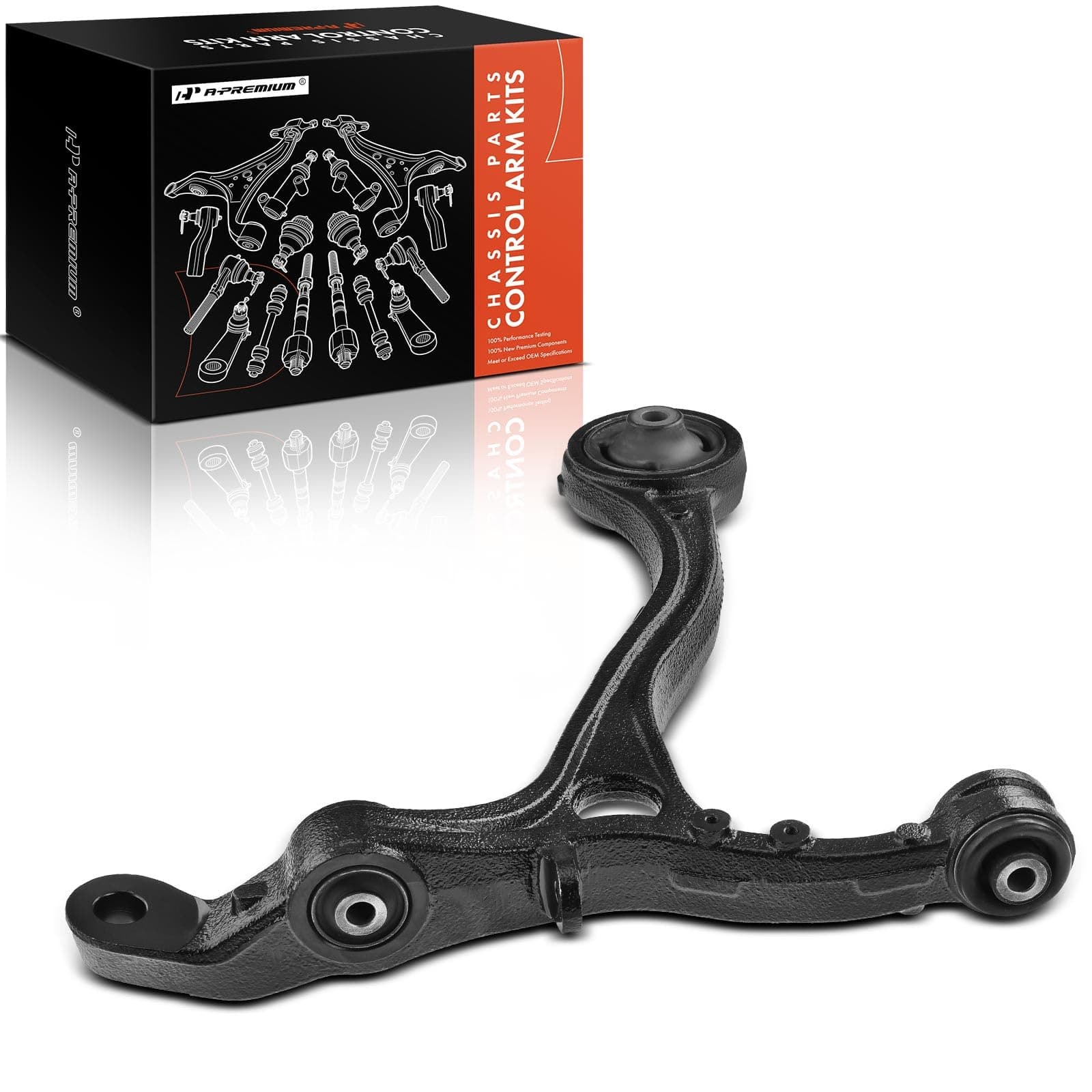 A-Premium Front Left Lower Control Arm with Bushing Compatible with Honda Accord 2008-2012 Acura TSX 2009-2014