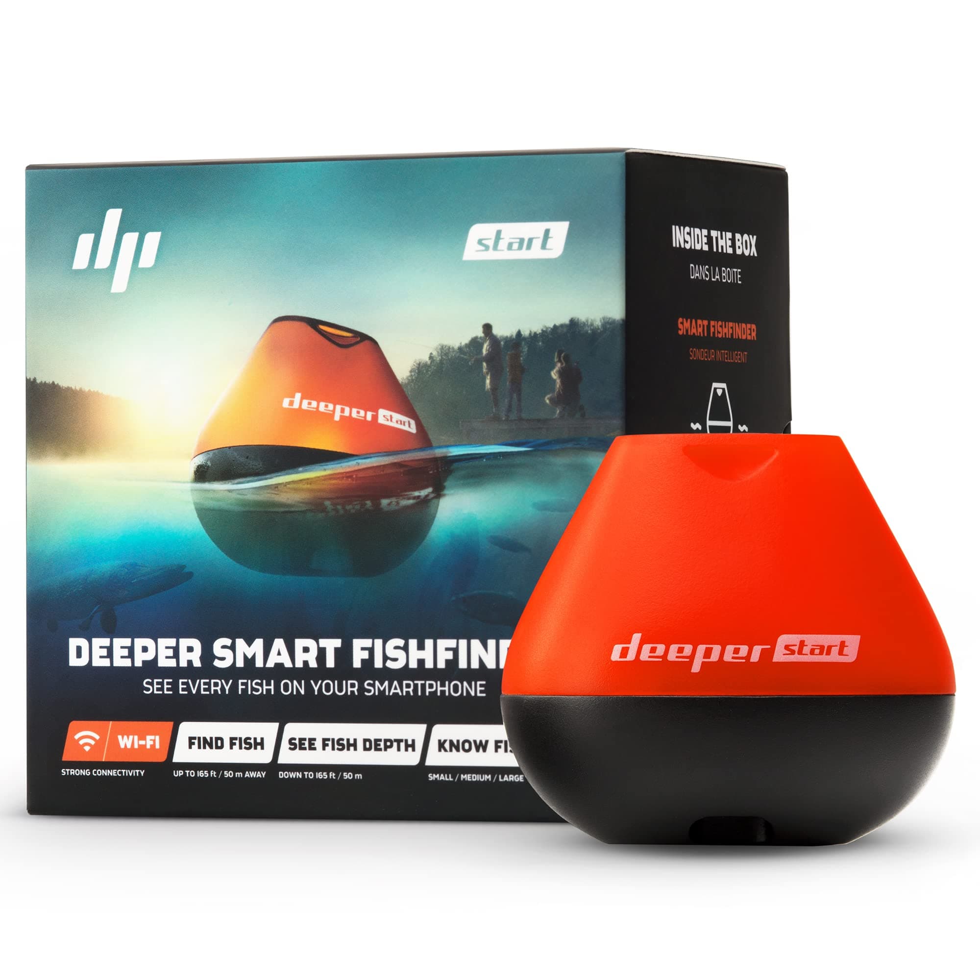 – Deeper Start Fish Finder - Portable and Depth Finder for Recreational Fishing from Dock, Shore, Bank or Kayak | Castable Deeper Smart Sonar with Free User Friendly App