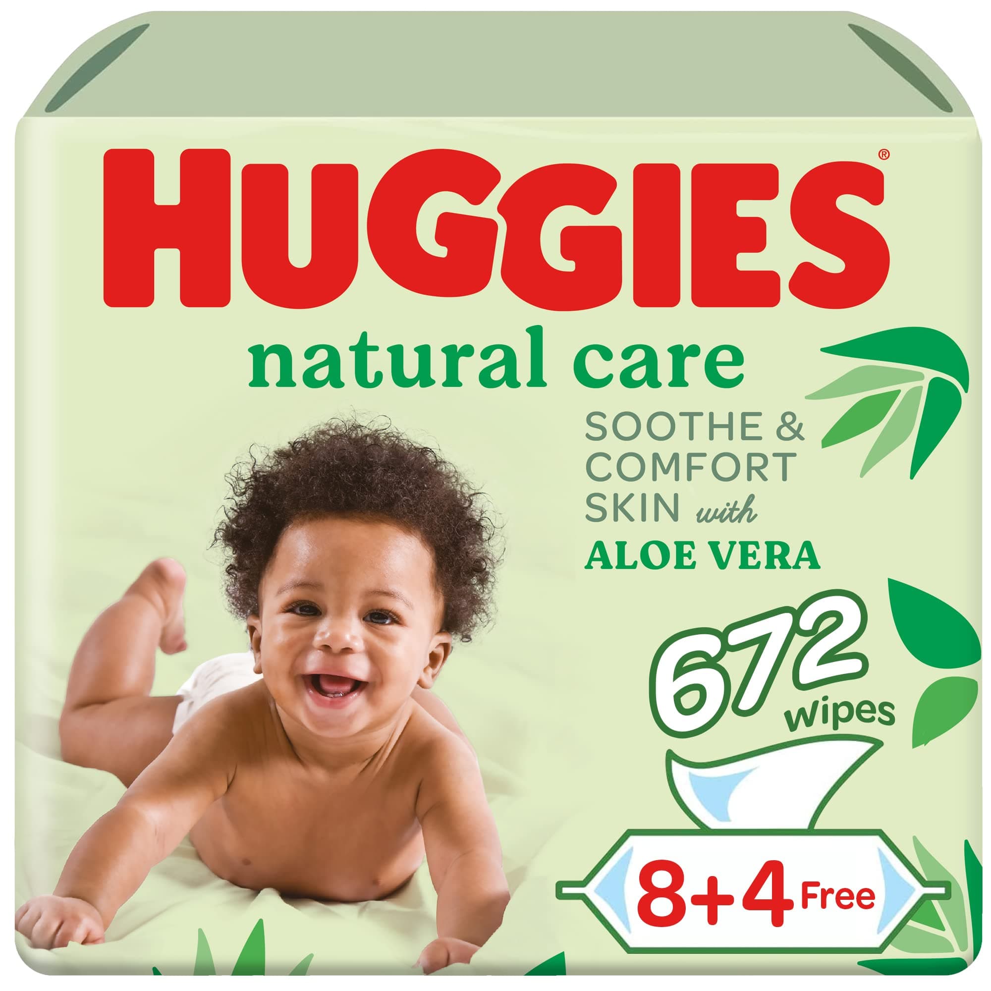 Natural Aloe Vera Baby Wipes, 12 Pack x 56 (672 Wipes)